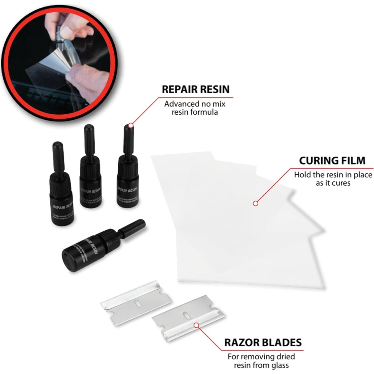 Kit de Recarga de Resina Performance Tool W3072 para Parabrisas