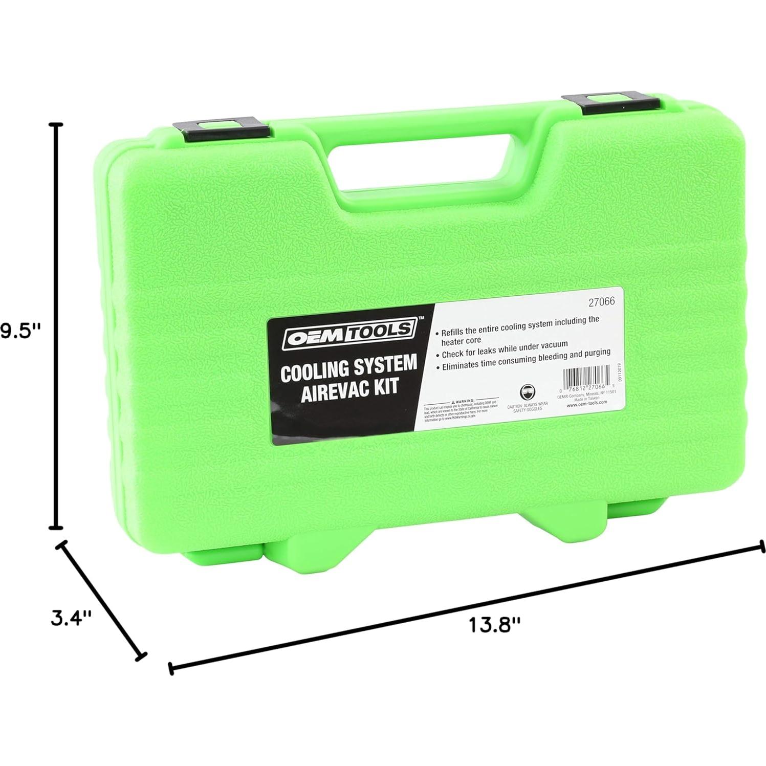 Kit de Rellenador de Refrigerante OEMTOOLS 27066 con 3 Adaptadores