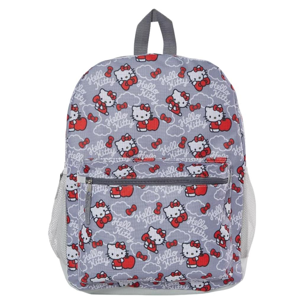 Mochila Hello Kitty Fast Forward 40 cm Roja y Gris