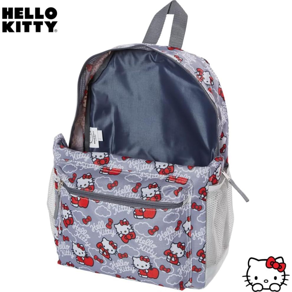 Mochila Hello Kitty Fast Forward 40 cm Roja y Gris