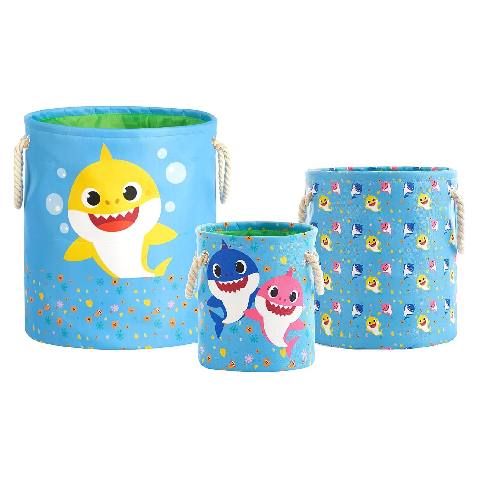 Cestas de Almacenamiento Baby Shark - Juego de 3 Piezas