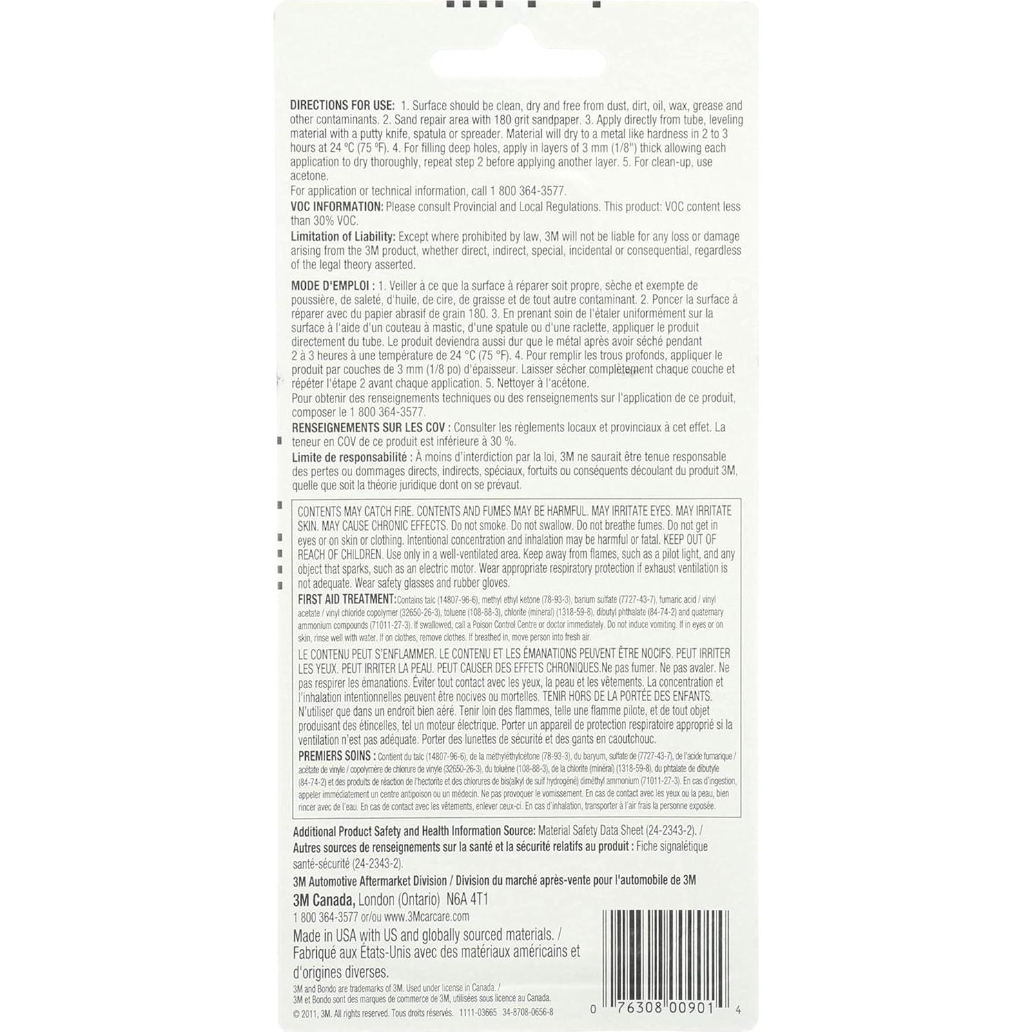 Bondo Metal Plástico 142 g - Reparación Metálica 3M