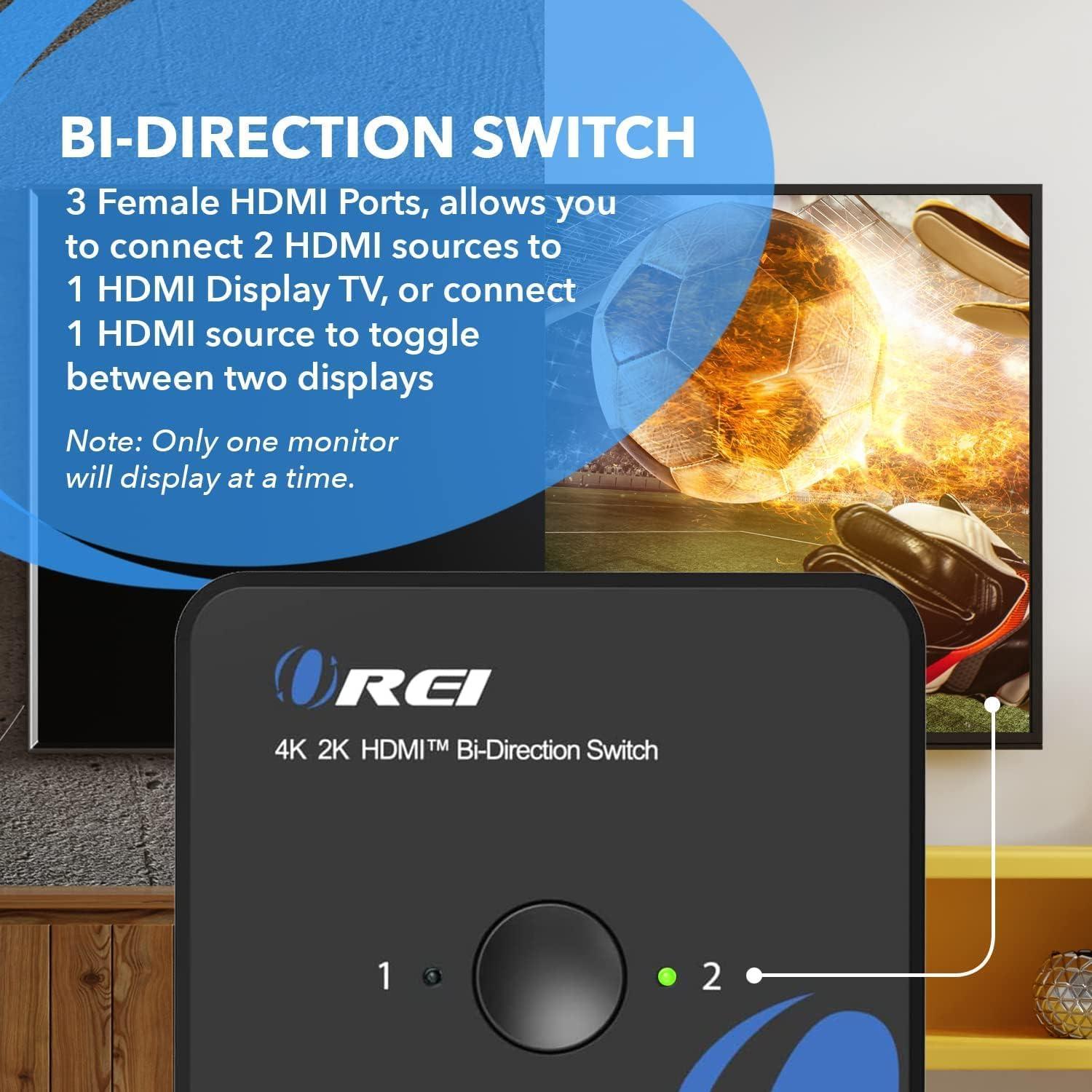 OREI Interruptor HDMI 4K Bi Direccional UHDS-212 2x1