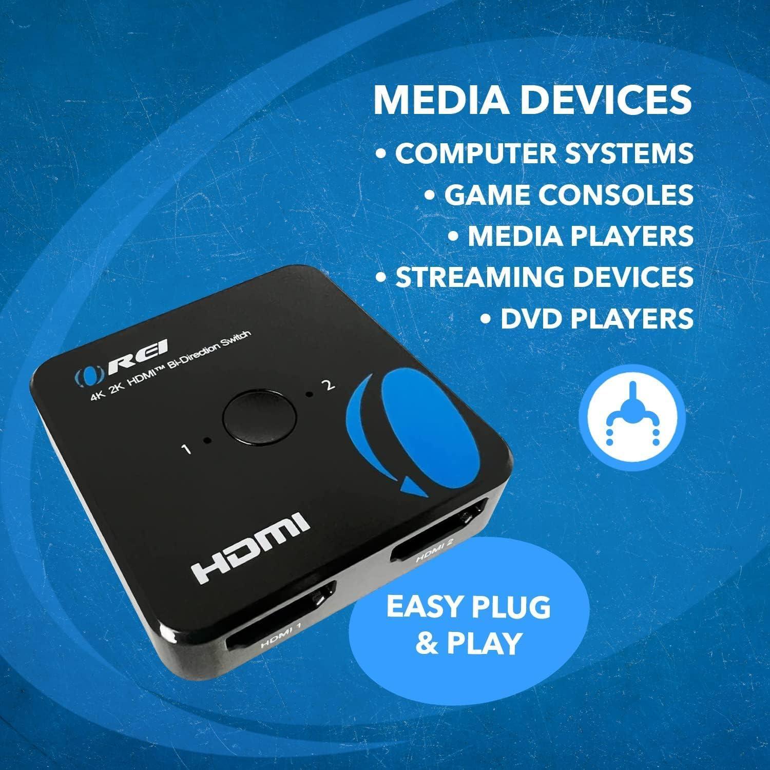 OREI Interruptor HDMI 4K Bi Direccional UHDS-212 2x1