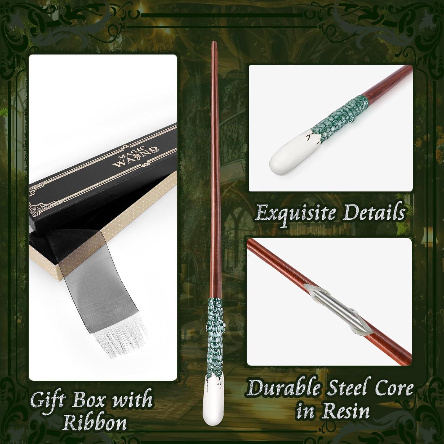 Varita mágica EnrichFun con diseño de dragón y libro de hechizos