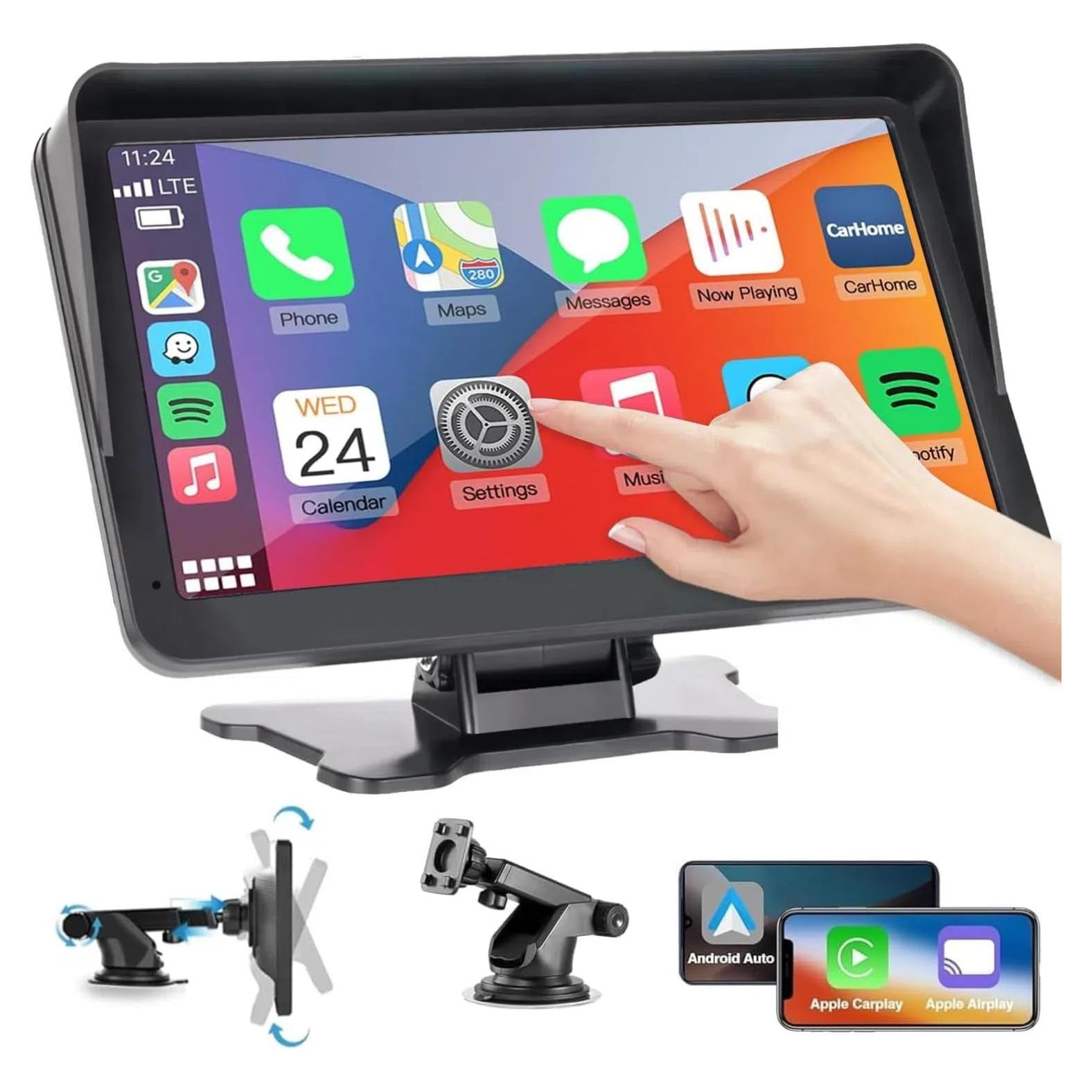 Estéreo de coche HUICCN 7" Bluetooth CarPlay Android Auto