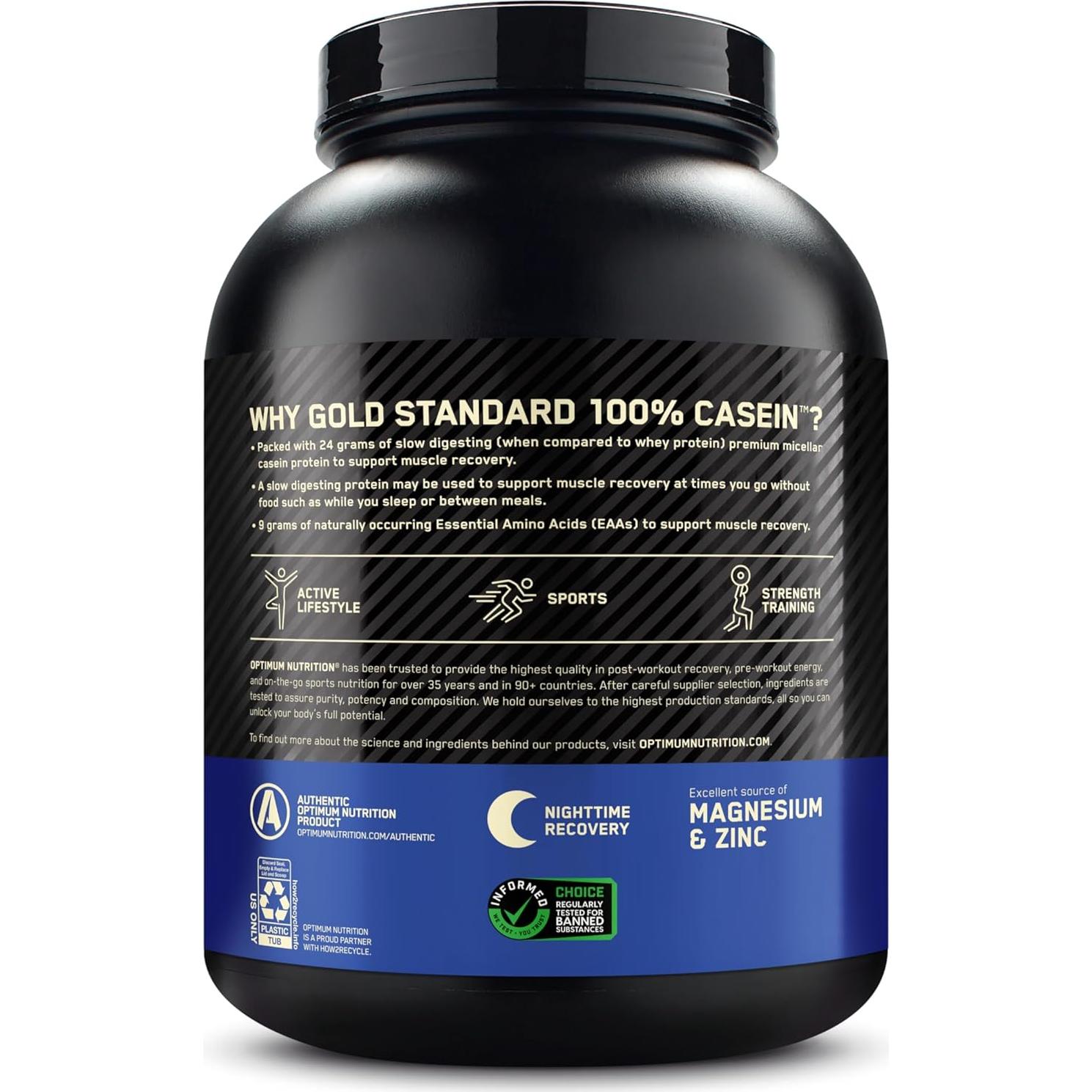 Proteína de Caseína Micelar Optimum Nutrition 1.81 kg Chocolate