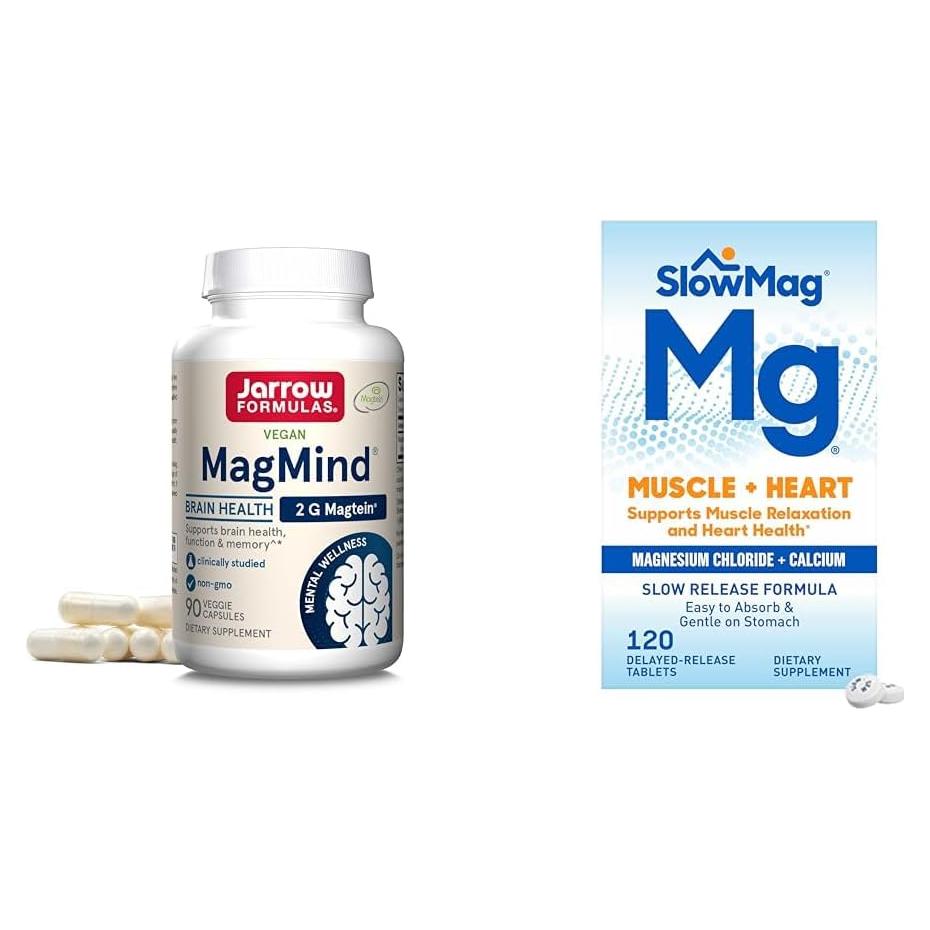 Jarrow Formulas MagMind 90 Cápsulas Salud Cerebral + SlowMag