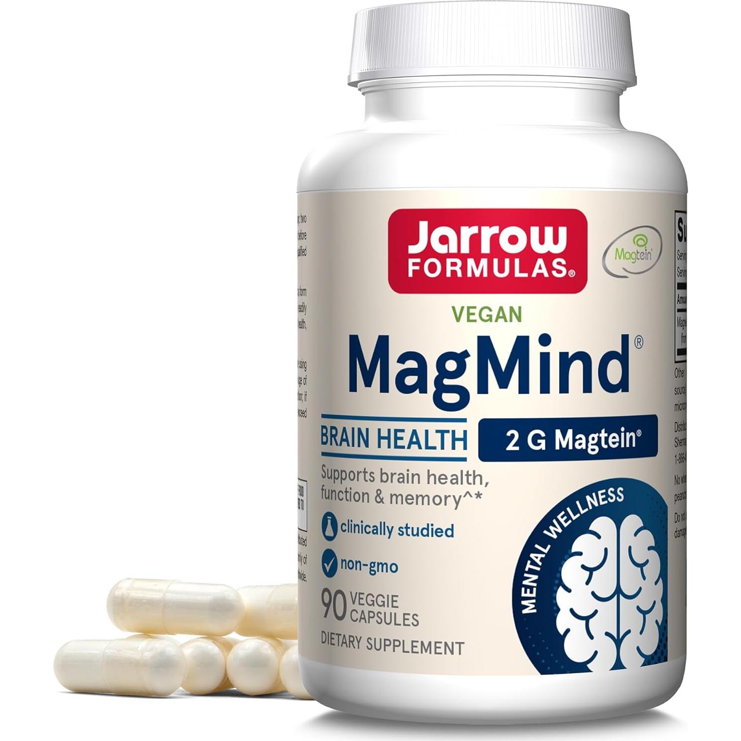 Jarrow Formulas MagMind 90 Cápsulas Salud Cerebral + SlowMag