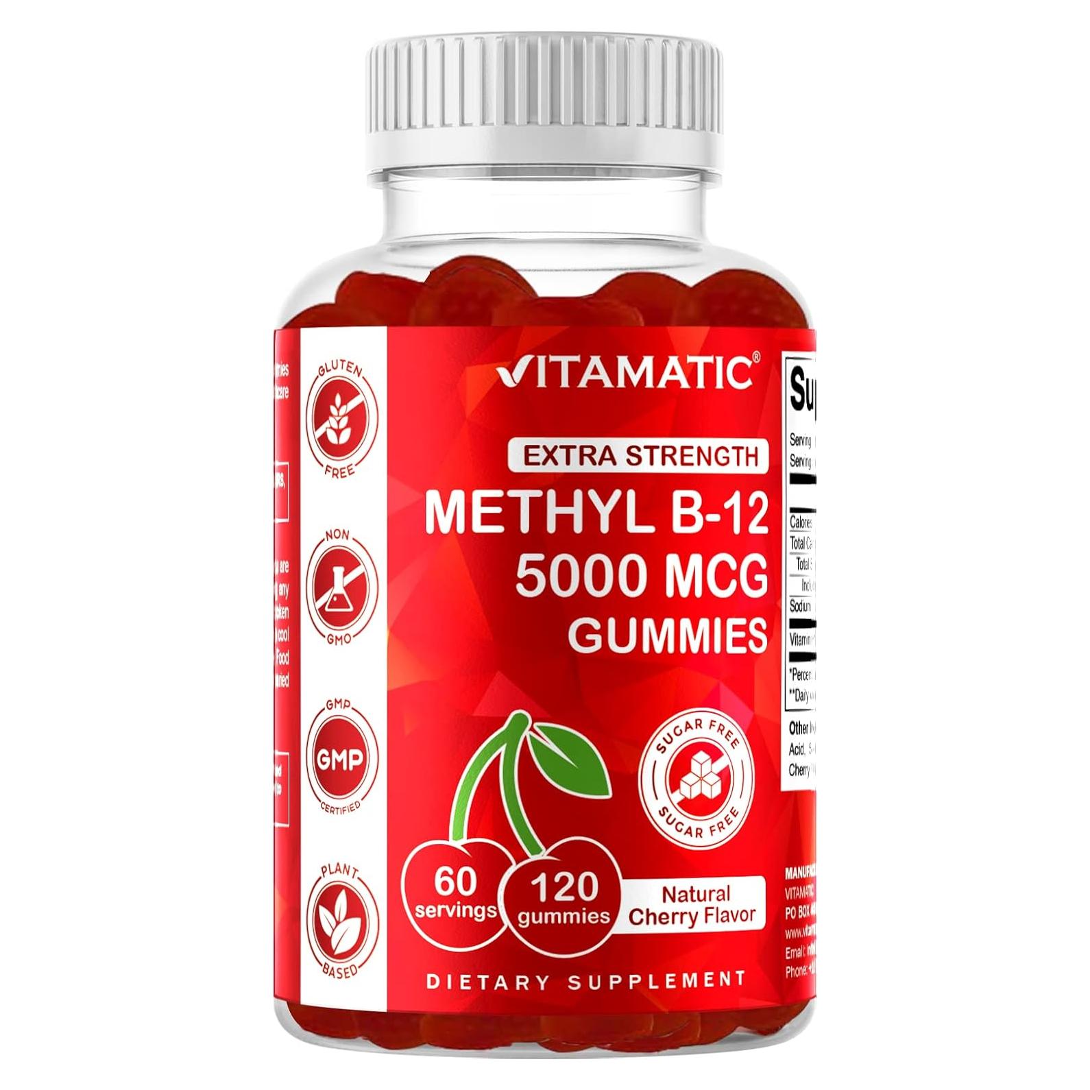 Gominolas Vitamina B12 Vitamatic 5000 mcg - 120 Unidades