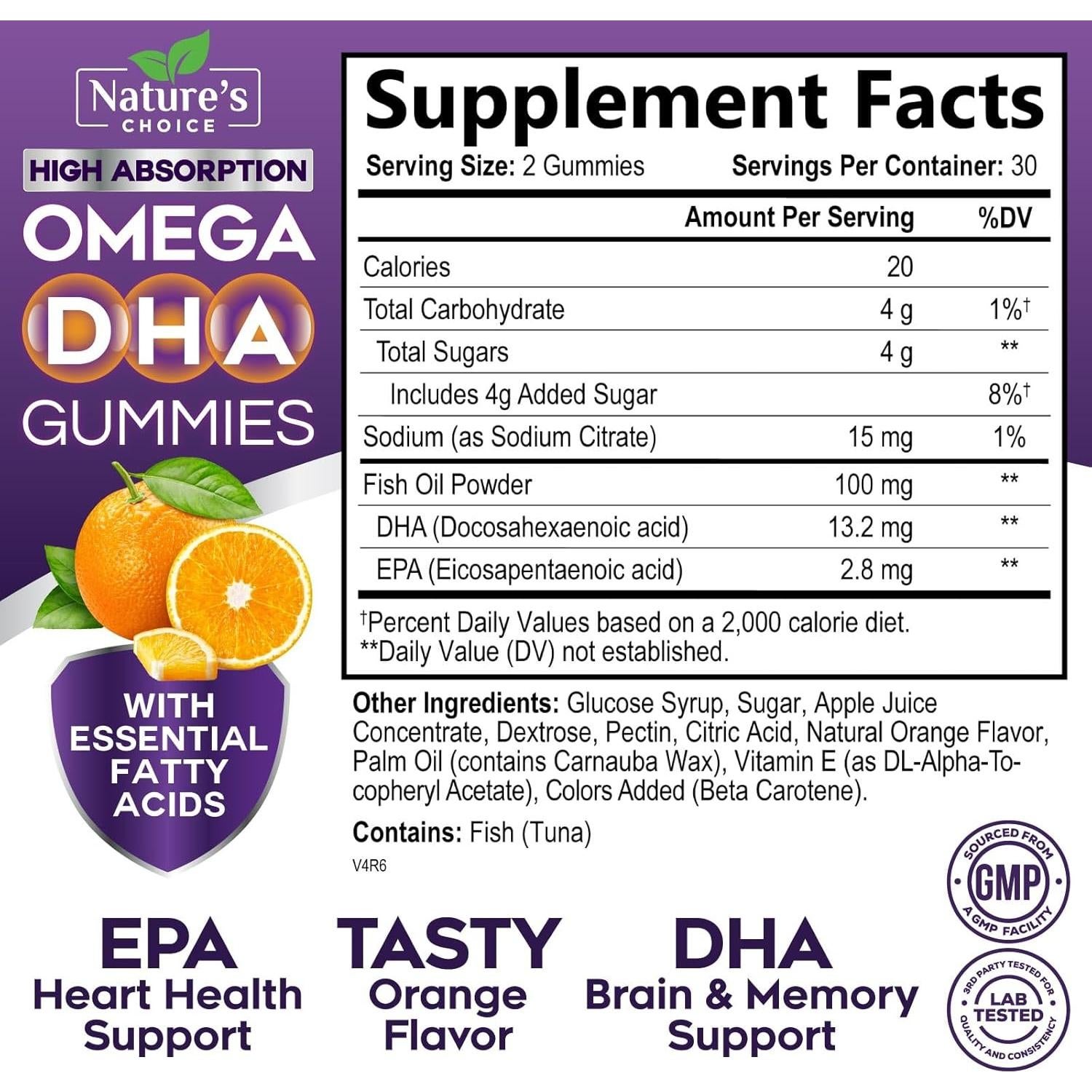 Gomitas Omega 3 de Aceite de Pescado Naturaleza 60 Unidades