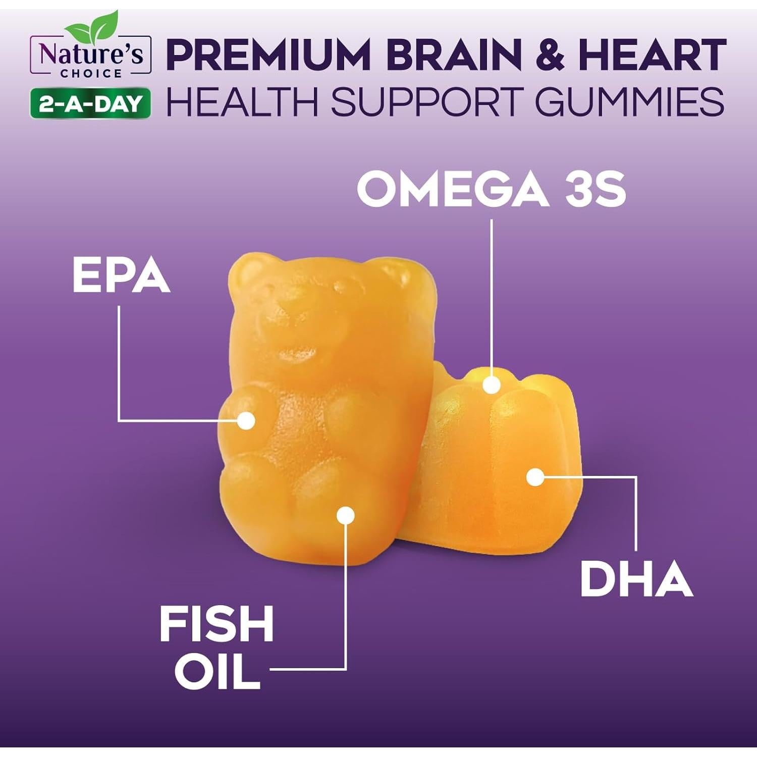 Gomitas Omega 3 de Aceite de Pescado Naturaleza 60 Unidades