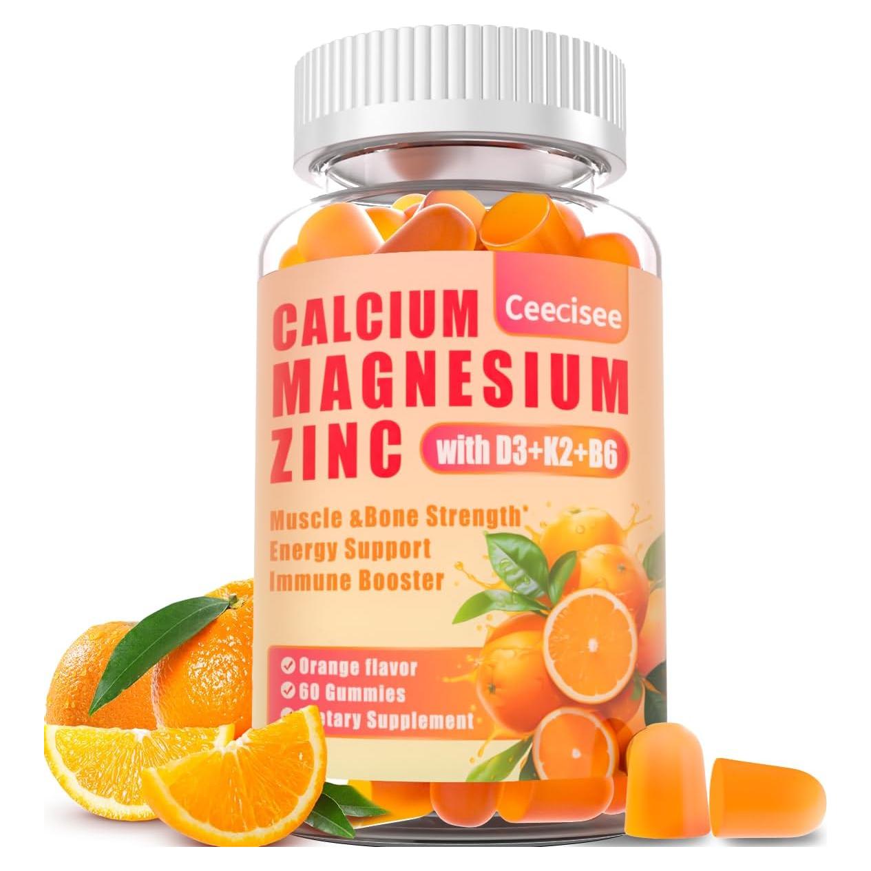 Gomitas de Calcio Magnesio Zinc Ceesisee 1000mg 60 Unidades