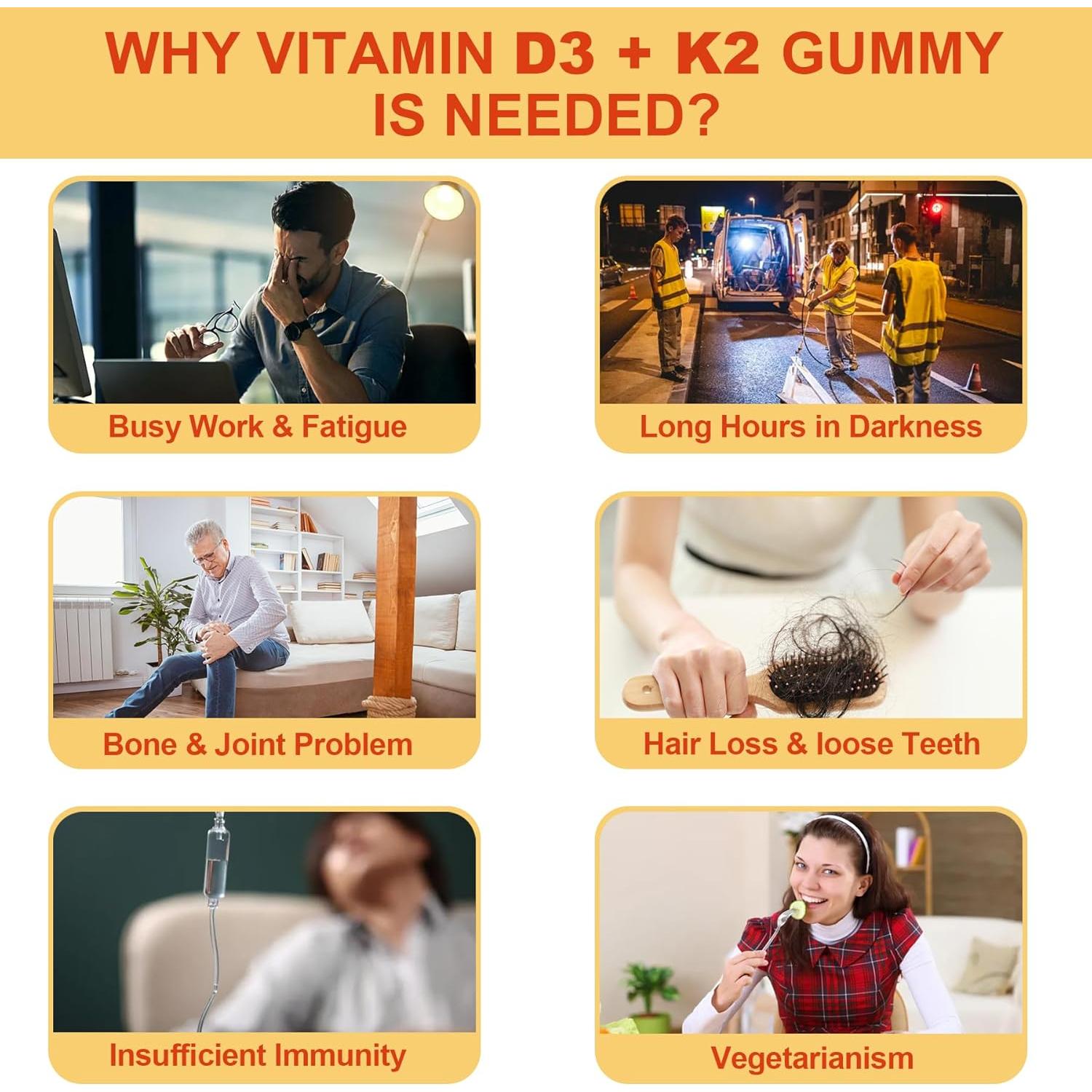 Gominolas de Vitamina D3 5000UI + K2 120mcg NEVISS 60 Unidades