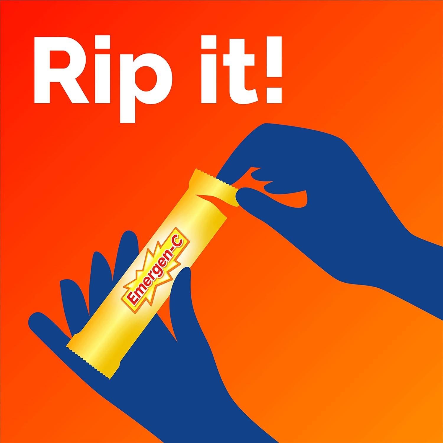 Cristales Emergen-C 56 Stick Vitalidad Naranja Vitamina C Zinc