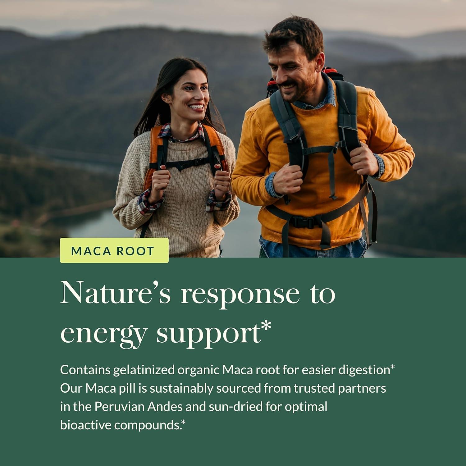 Suplemento de Energía Gaia Herbs Raíz de Maca 60 Cápsulas Veganas