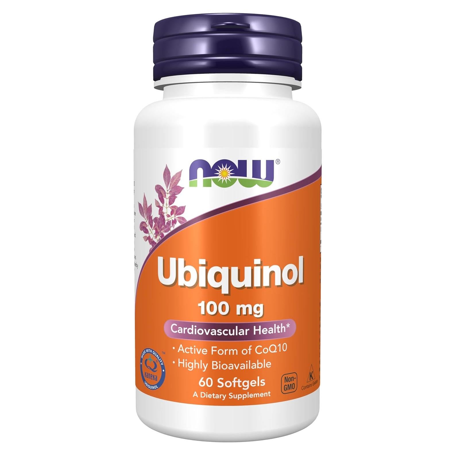 Suplemento Ubiquinol 100 mg NOW Foods 60 Gelatinas Blandas