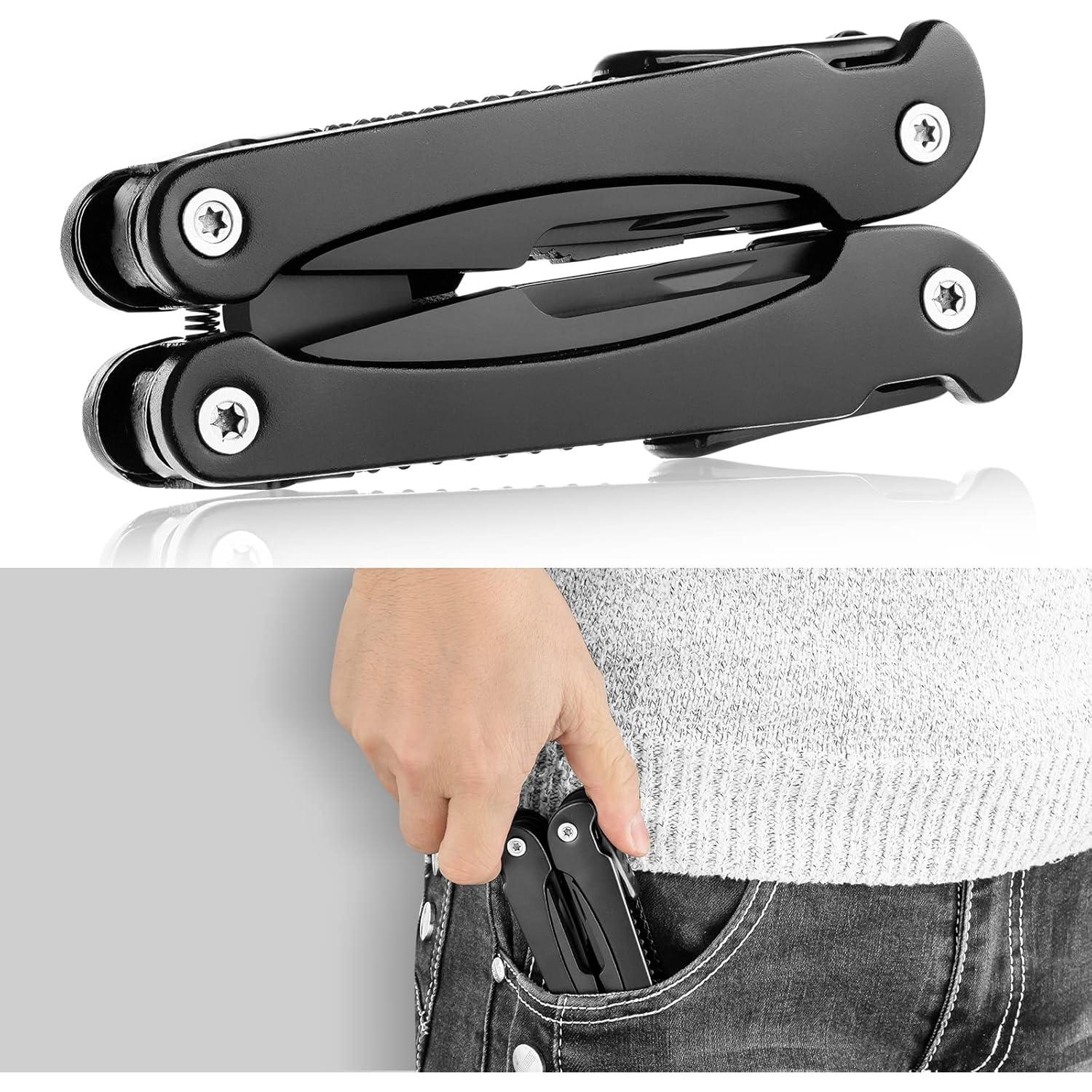 Multiherramienta 14 en 1 Fangfo, Alicates Portátil de Acero