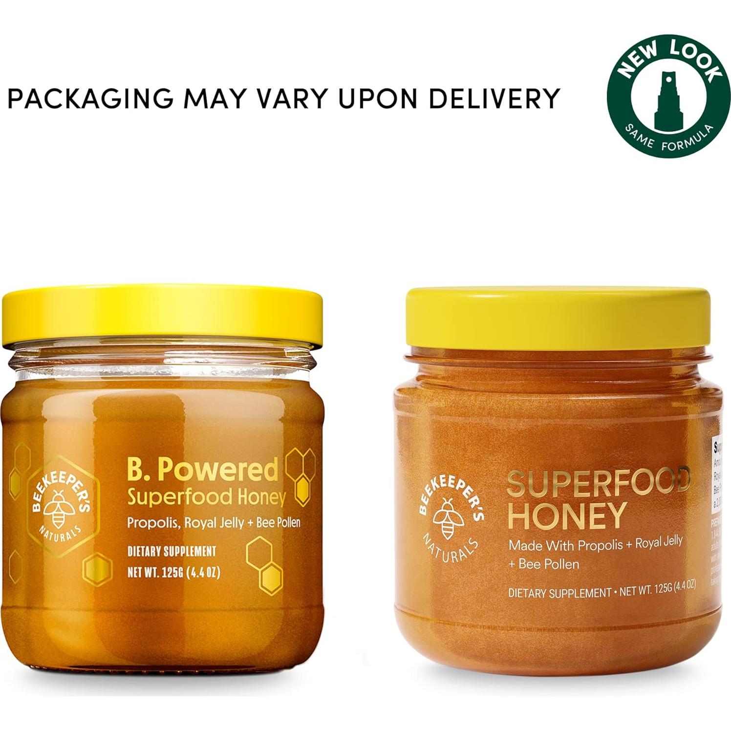 Miel Superfood Beekeeper's Naturals 124.74 g - Jalea Real, Polen, Propóleos