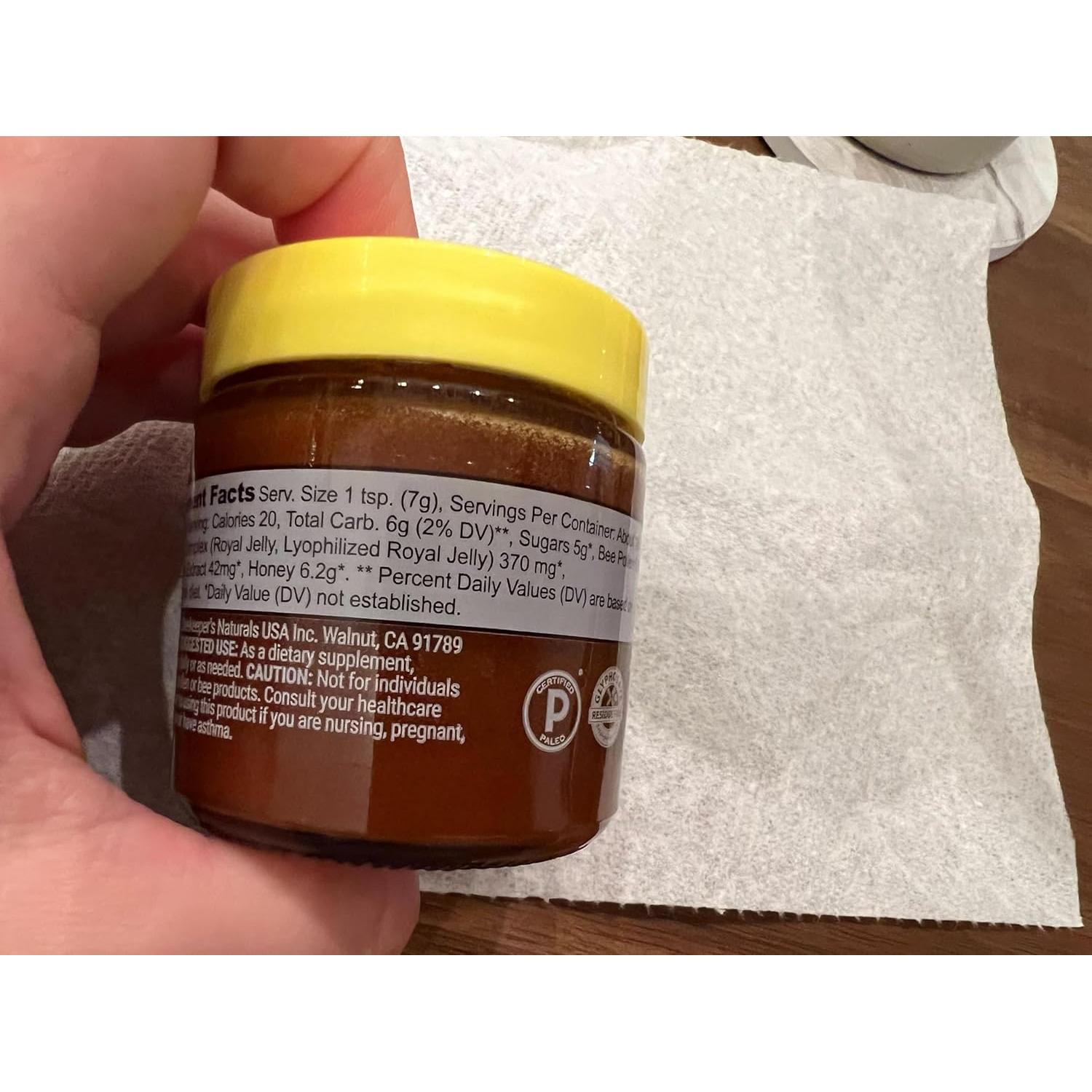 Miel Superfood Beekeeper's Naturals 124.74 g - Jalea Real, Polen, Propóleos