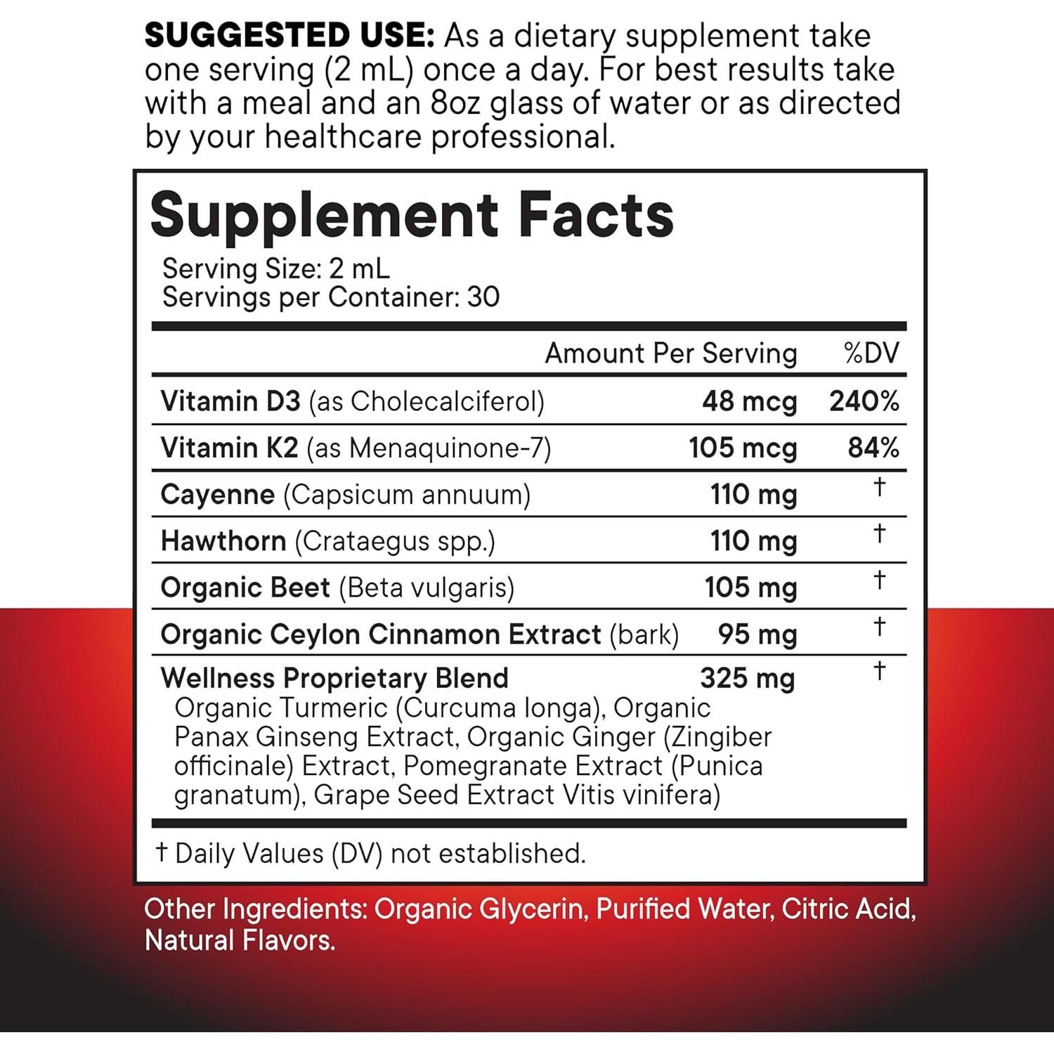 Suplemento Líquido New Age de Pimienta Cayena y Vitamina D3 K2 - 59ml