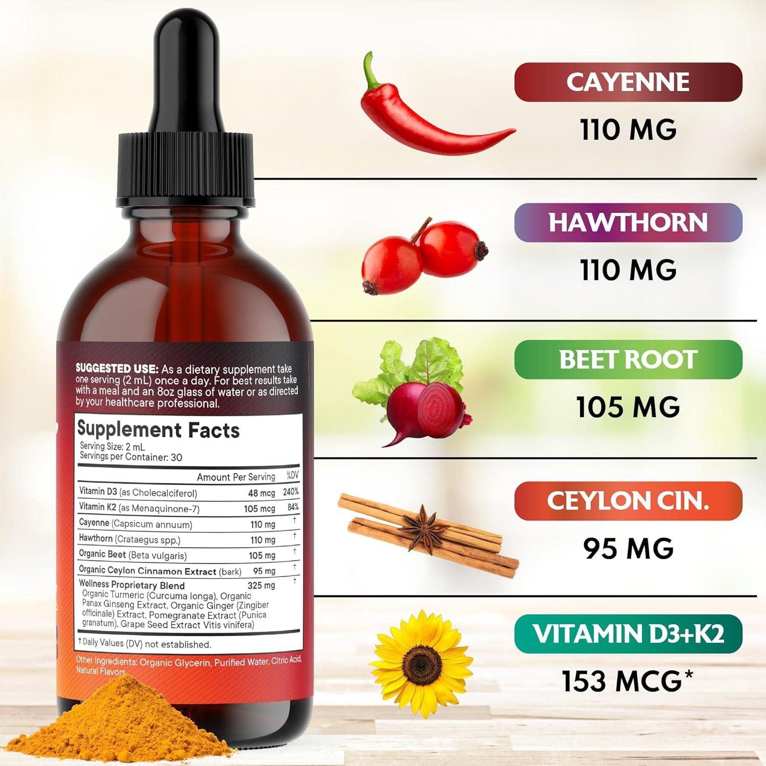 Suplemento Líquido New Age de Pimienta Cayena y Vitamina D3 K2 - 59ml