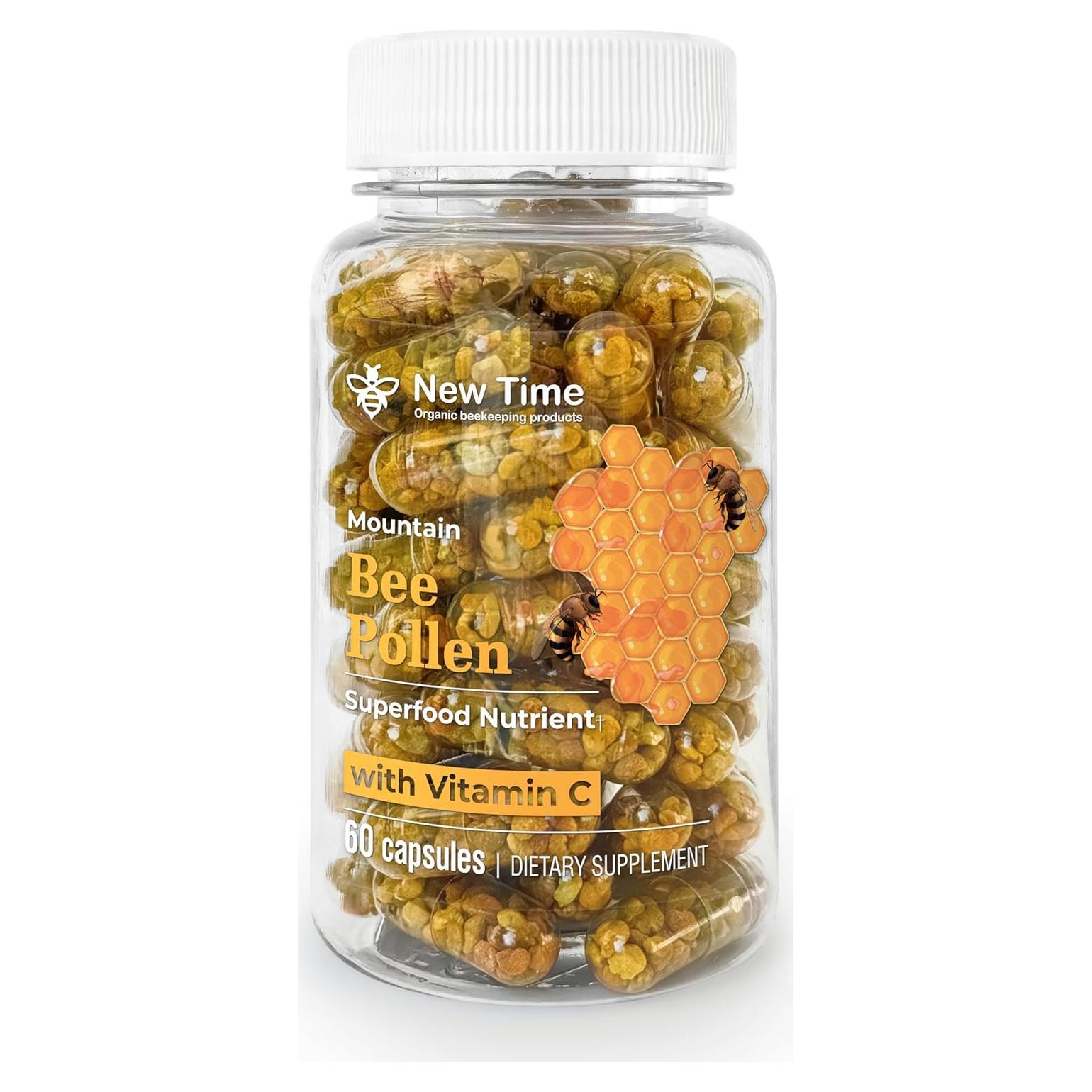 Cápsulas de Polen de Abeja Orgánico New Time 60 Unidades
