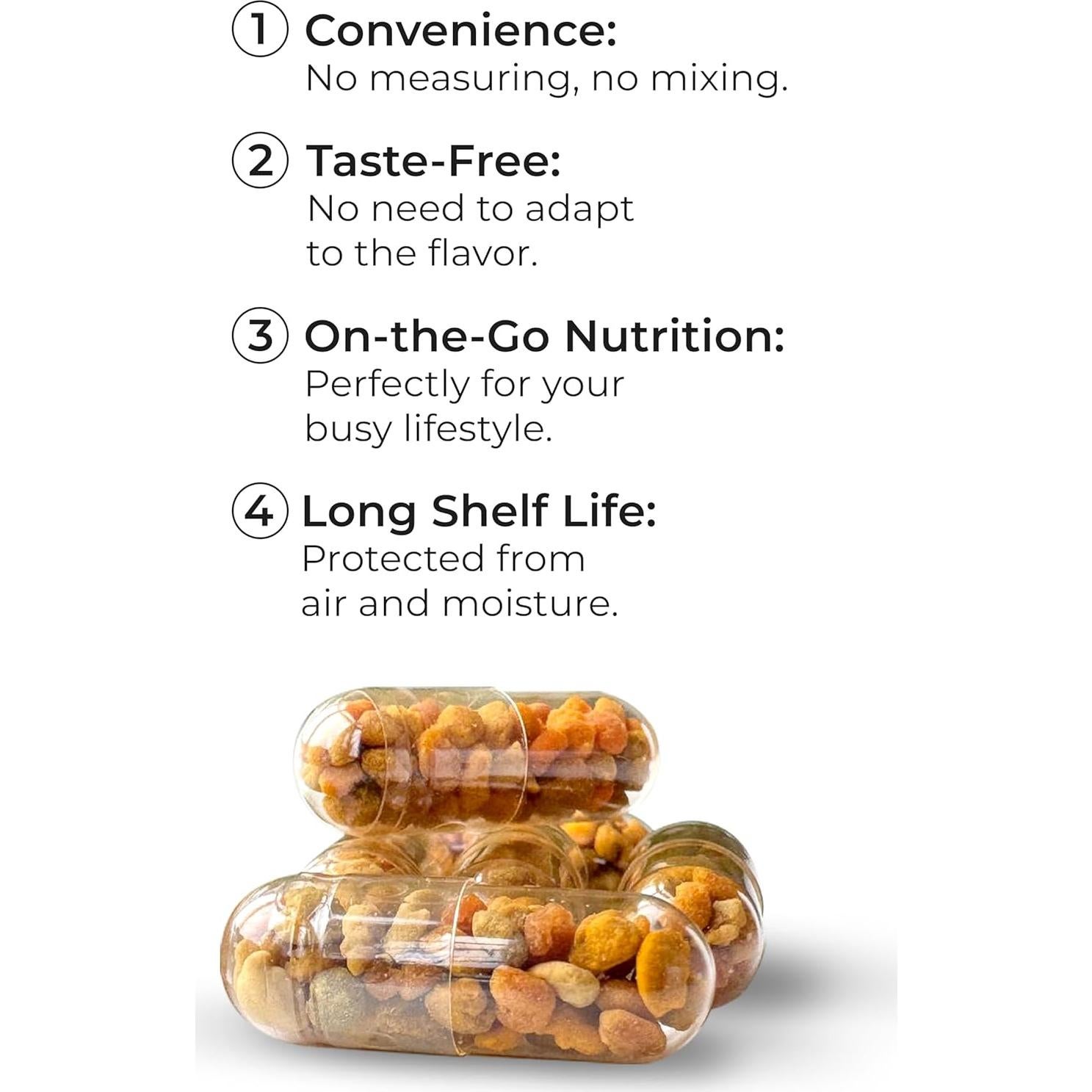 Cápsulas de Polen de Abeja Orgánico New Time 60 Unidades