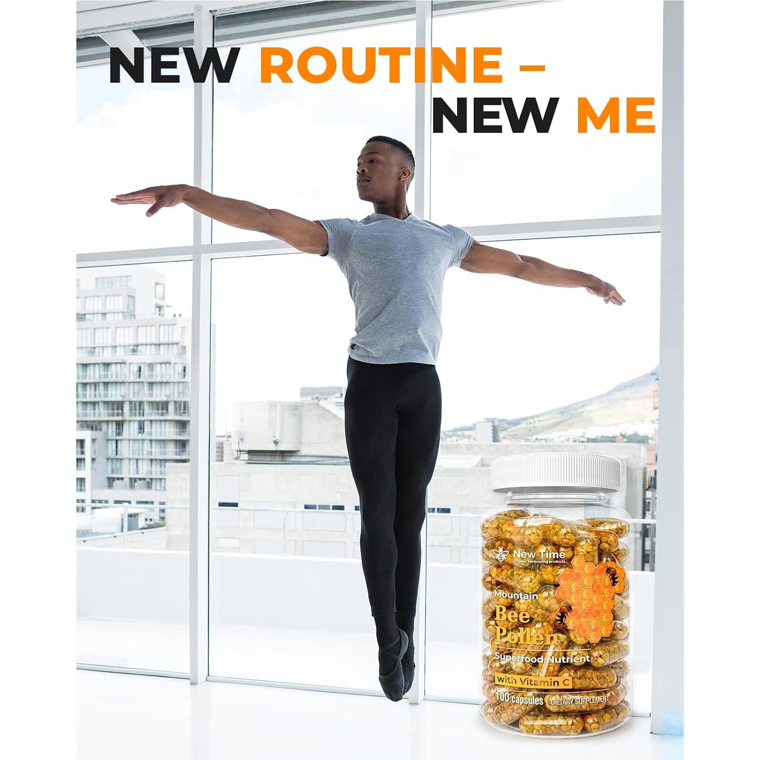 Cápsulas de Polen de Abeja Orgánico New Time 60 Unidades