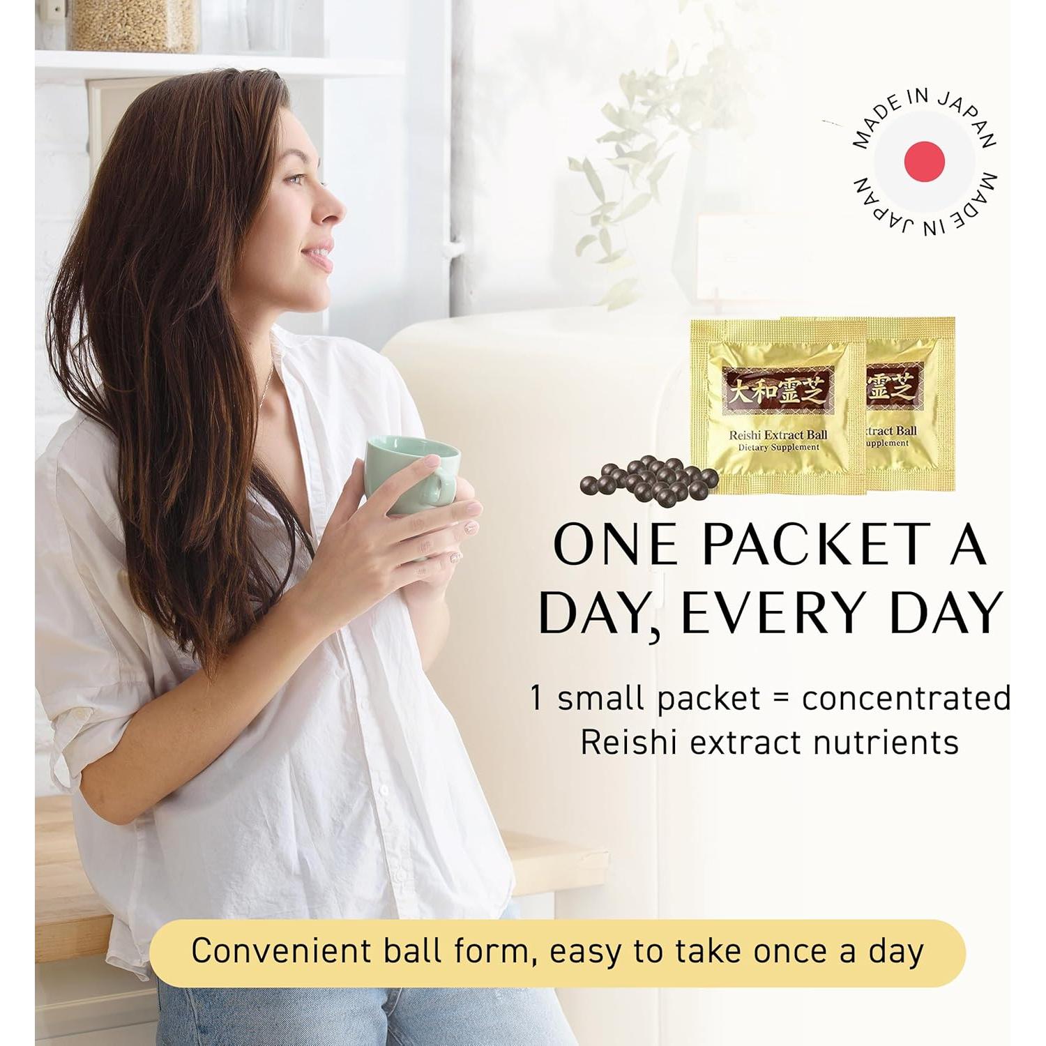 Bolas de Extracto de Hongo Reishi Umeken, 60 Paquetes, 2 Meses