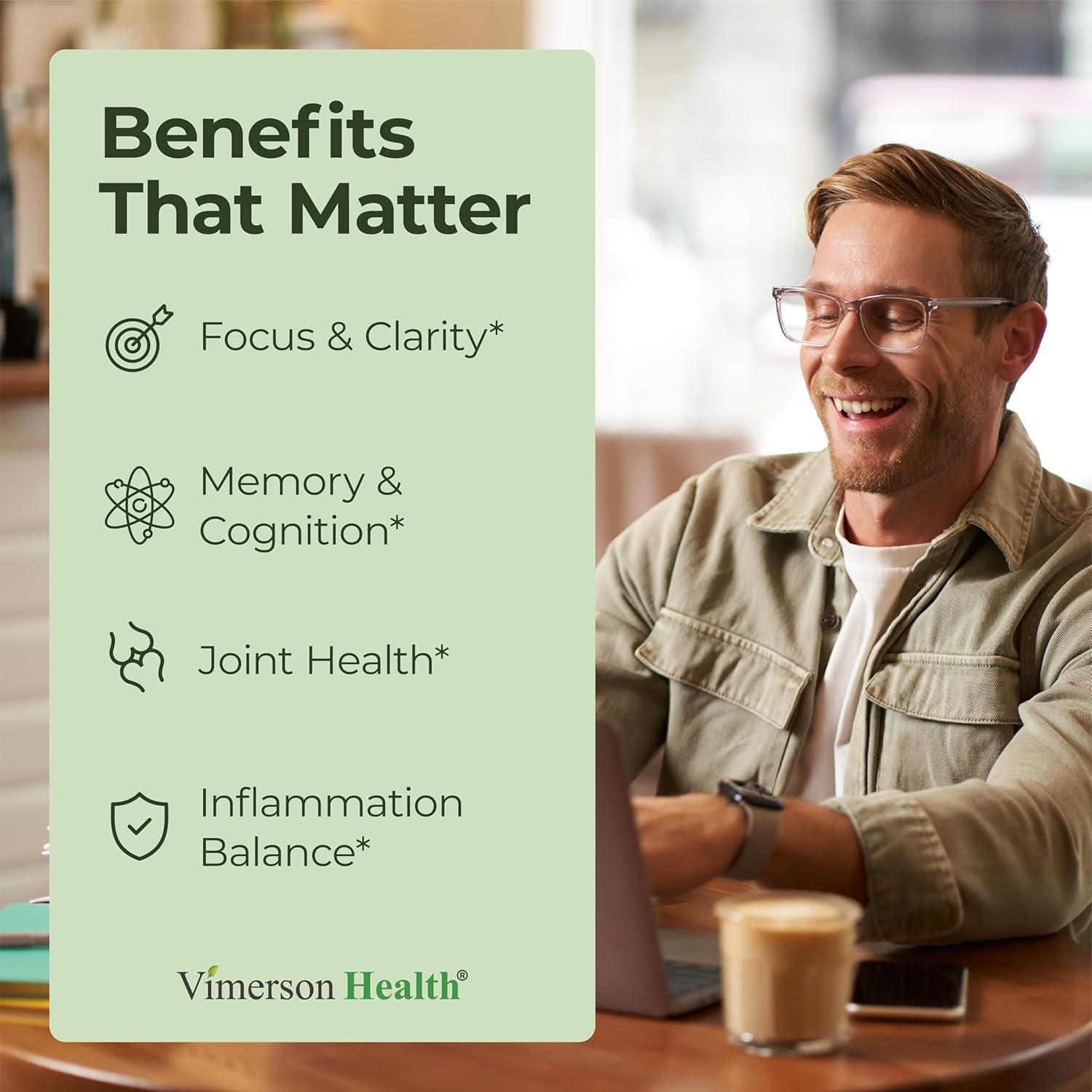 Suplemento Ginkgo Biloba y Cúrcuma Orgánica Vimerson 60 Cápsulas