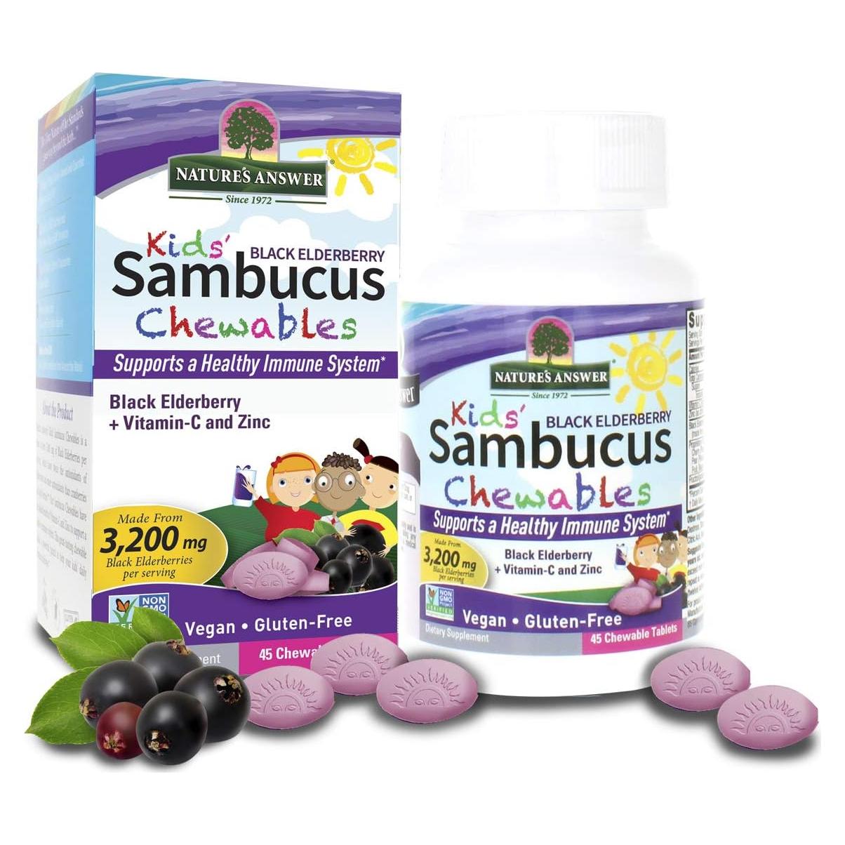 Masticables Sambucus Niños Respuesta de la Naturaleza 3200 mg