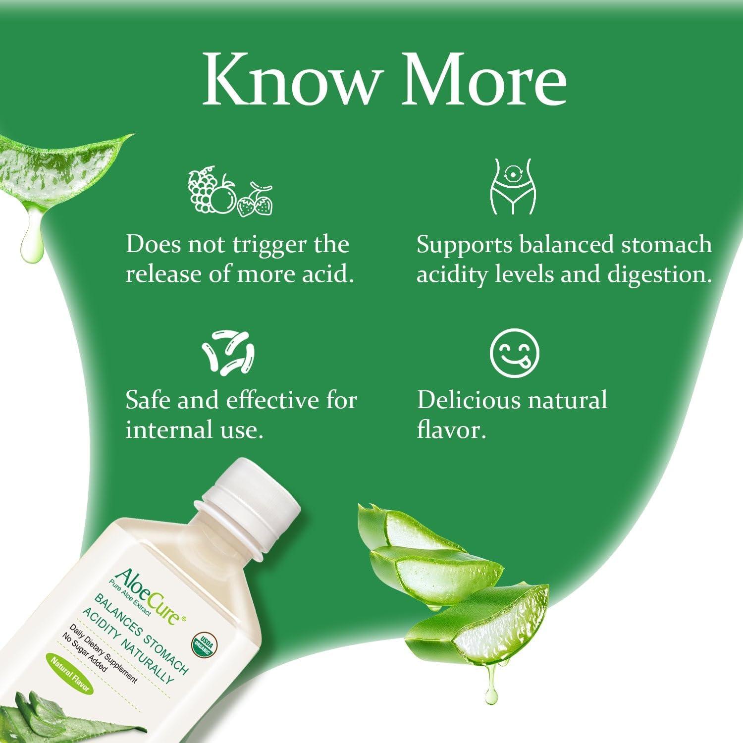 Jugo de Aloe Vera Orgánico AloeCure 500ml - Suplemento Digestivo