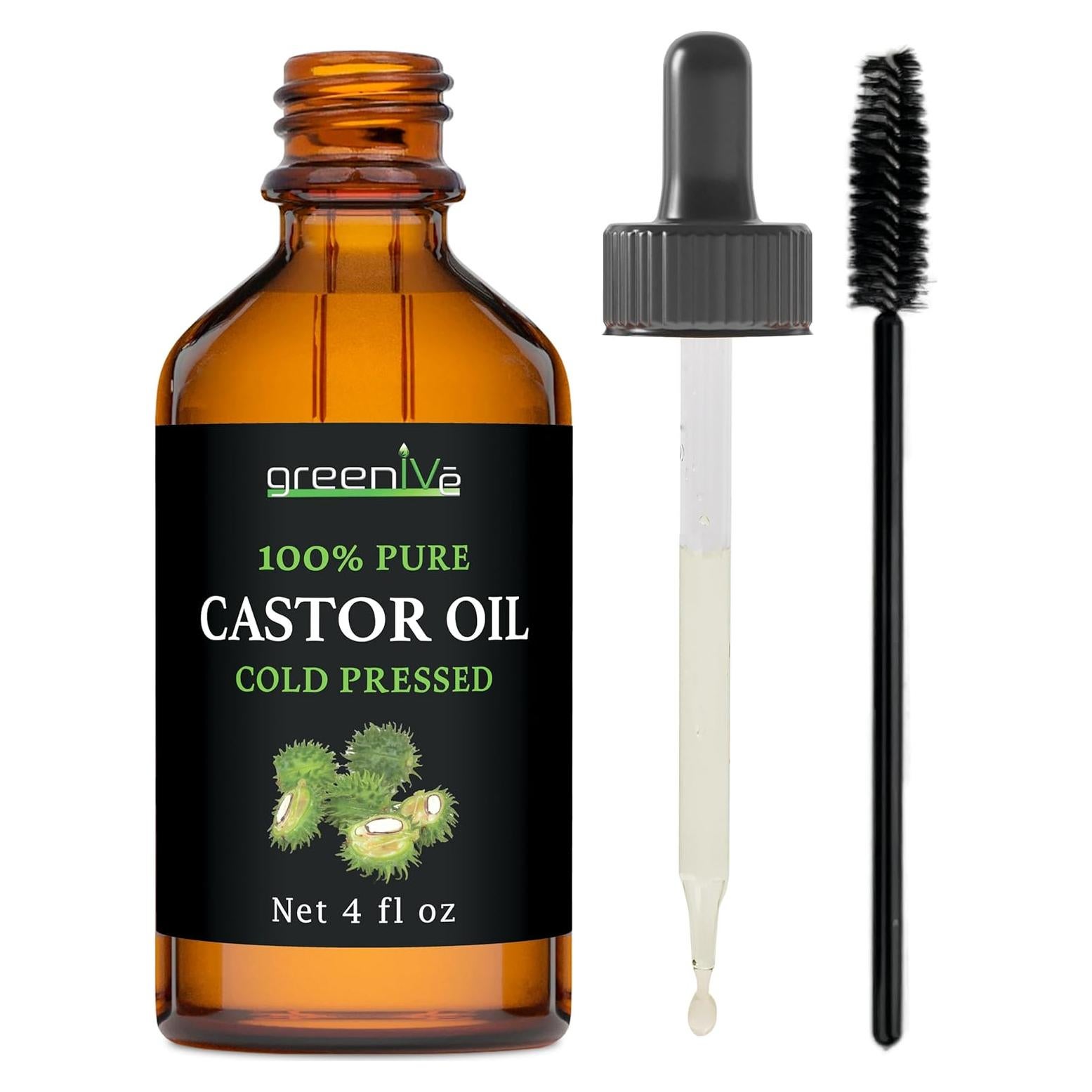 Aceite de Ricino GreenIVe 100% Puro 118.3 ml Prensado en Frío