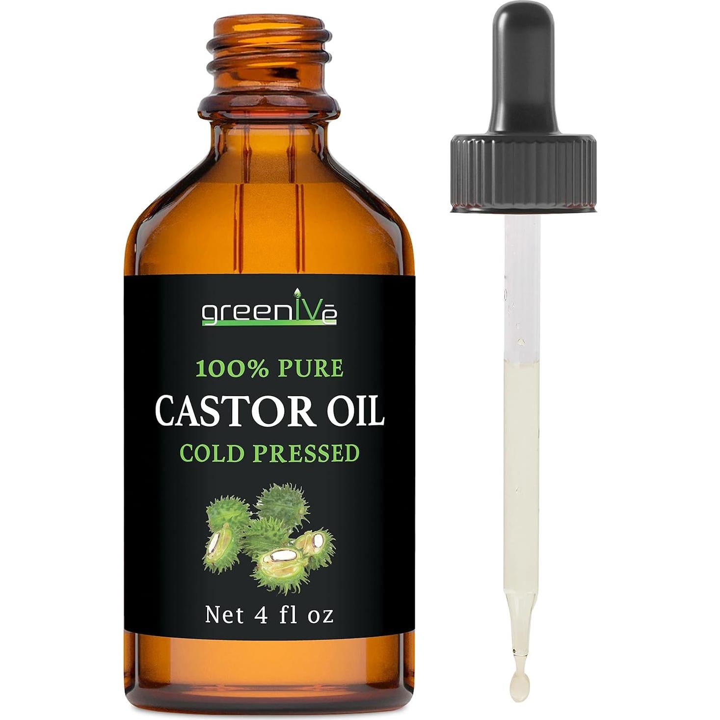 Aceite de Ricino GreenIVe 100% Puro 118.3 ml Prensado en Frío