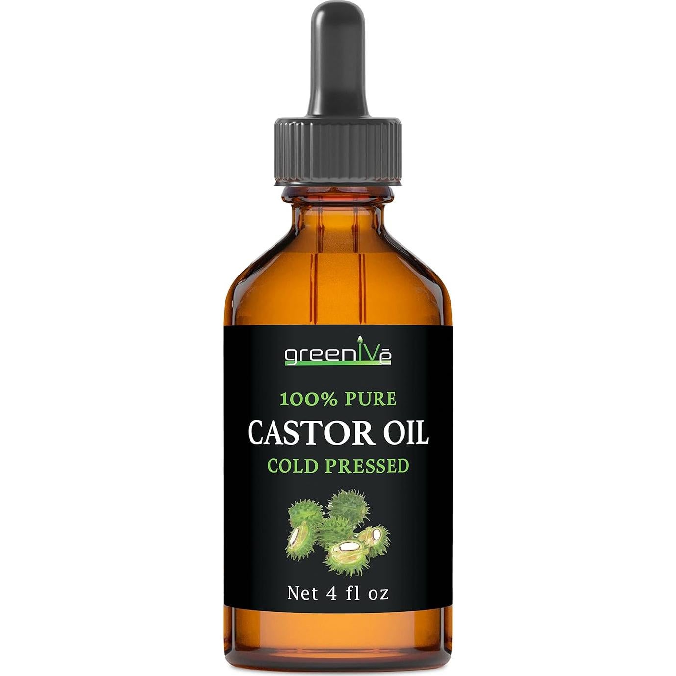 Aceite de Ricino GreenIVe 100% Puro 118.3 ml Prensado en Frío