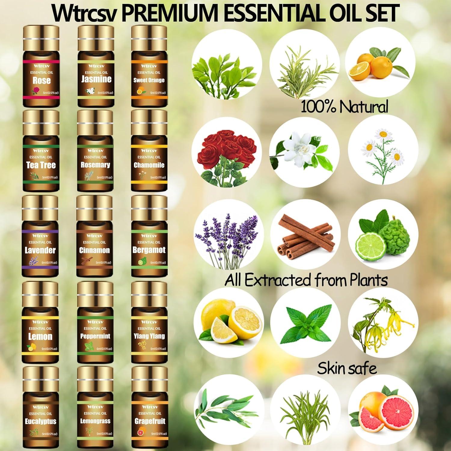 Juego de 15 Aceites Esenciales Wtrcsv 5ml para Aromaterapia