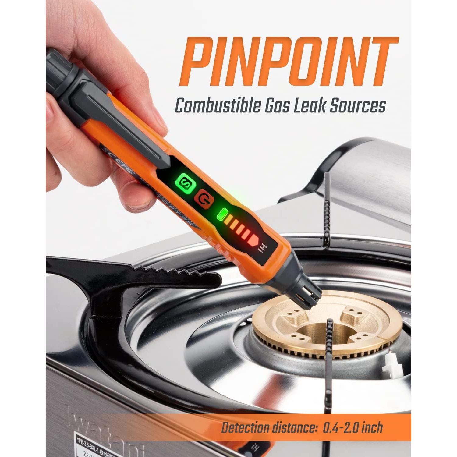 Detector de Fugas de Gas TOPTES PT177 Portátil con Alarma