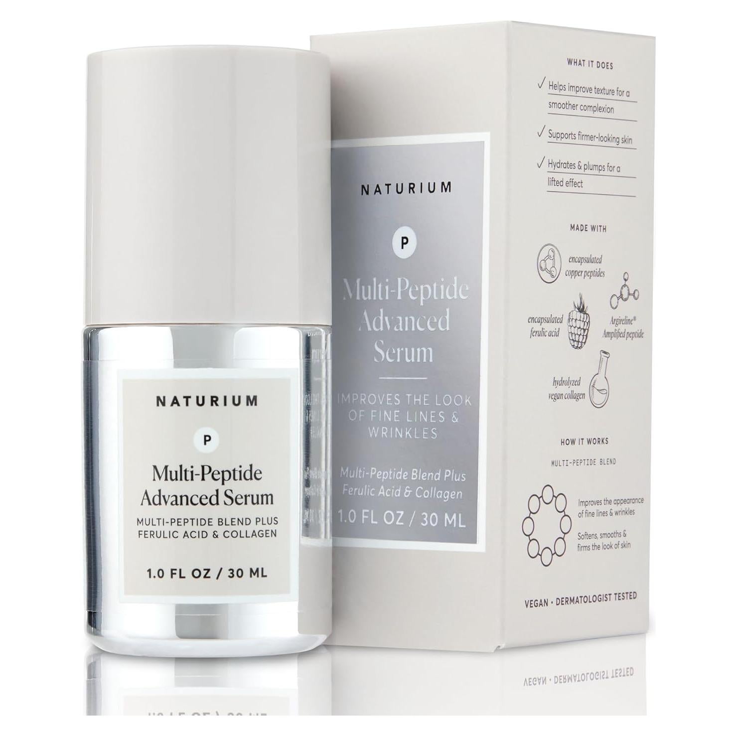 Suero Facial Reafirmante Multi-Péptido Naturium 30 ml