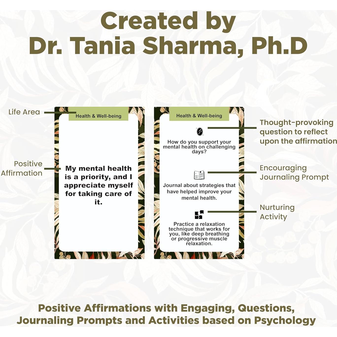 Tarjetas de Afirmación Diarias Life Sutra - 80 Tarjetas para Salud Mental