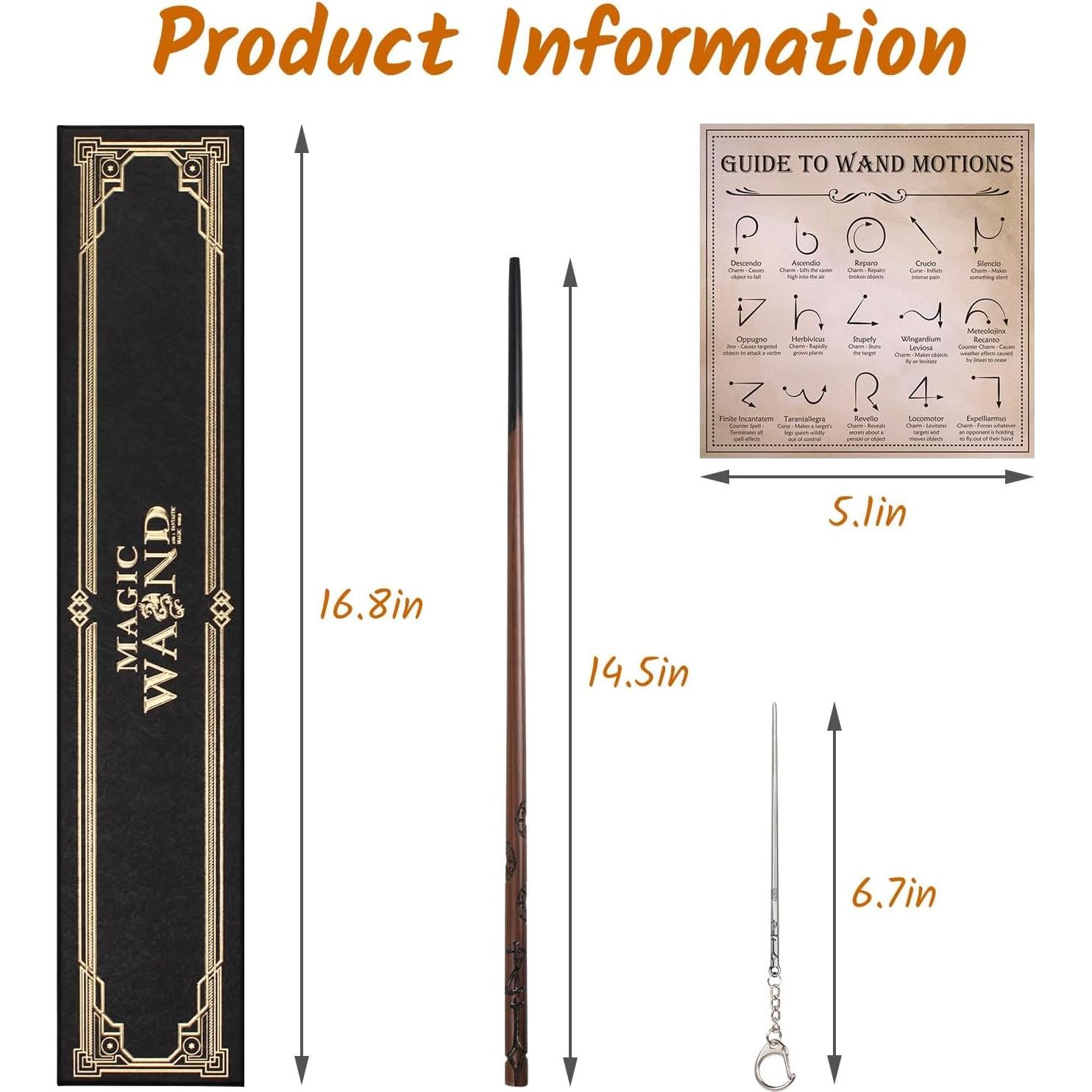 Varita Mágica KingVows para Cosplay de Bruja con Guía