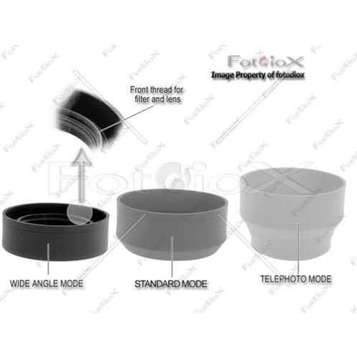 Capucha de Lente de Goma Fotodiox 49mm con Montaje de Rosca