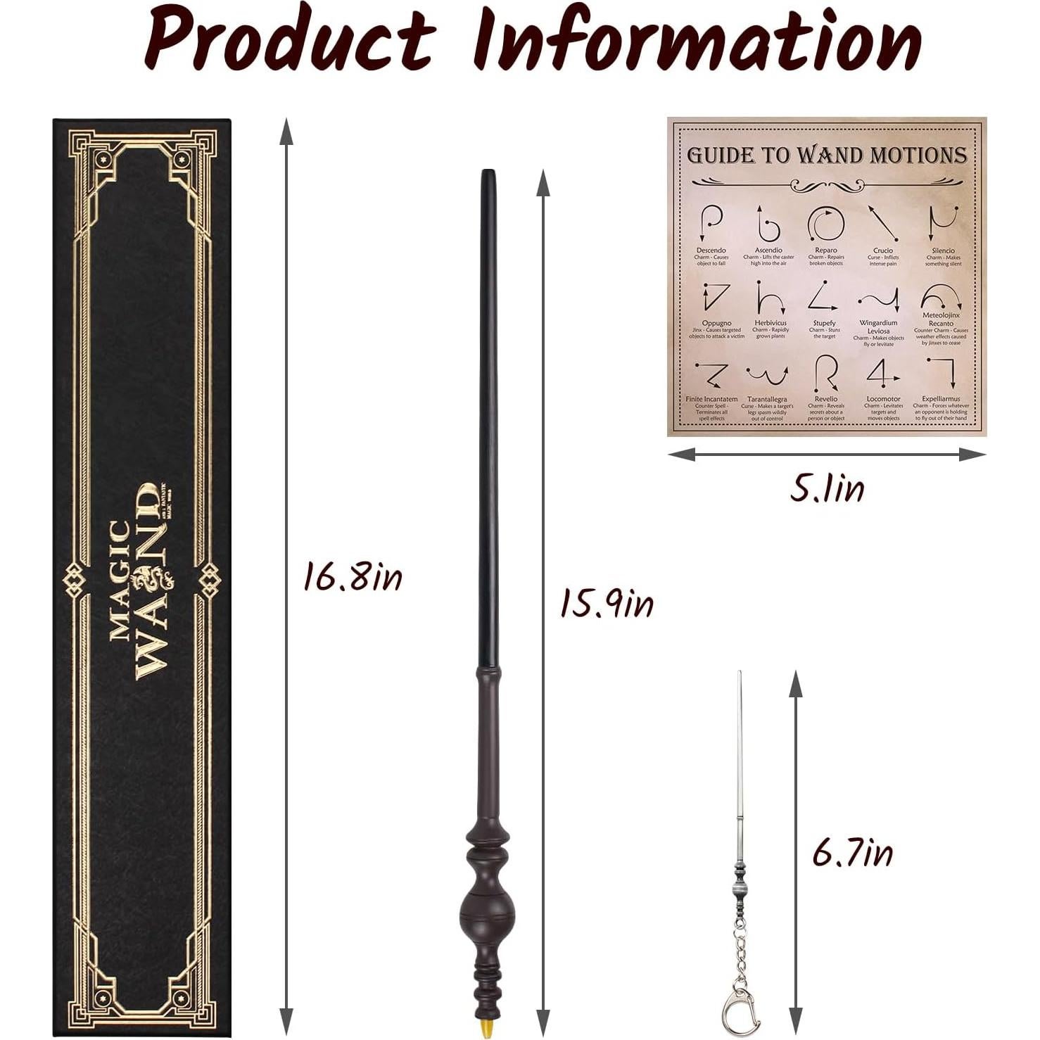 Varita Mágica KingVows para Cosplay de Bruja con Caja