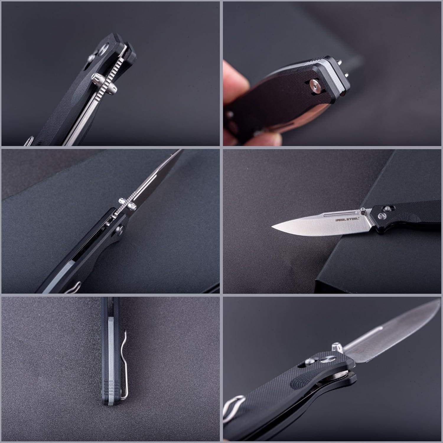 Cuchillo Plegable REALSTEEL Huginn Compact VG-10 80mm Negro/Verde