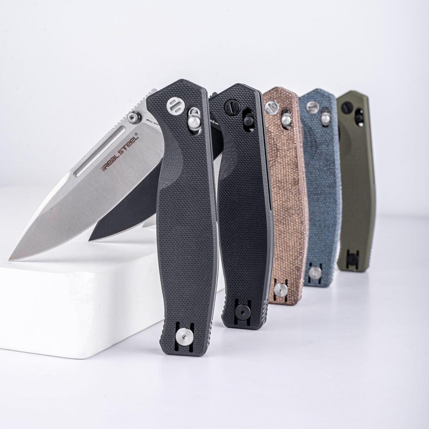 Cuchillo Plegable REALSTEEL Huginn Compact VG-10 80mm Negro/Verde