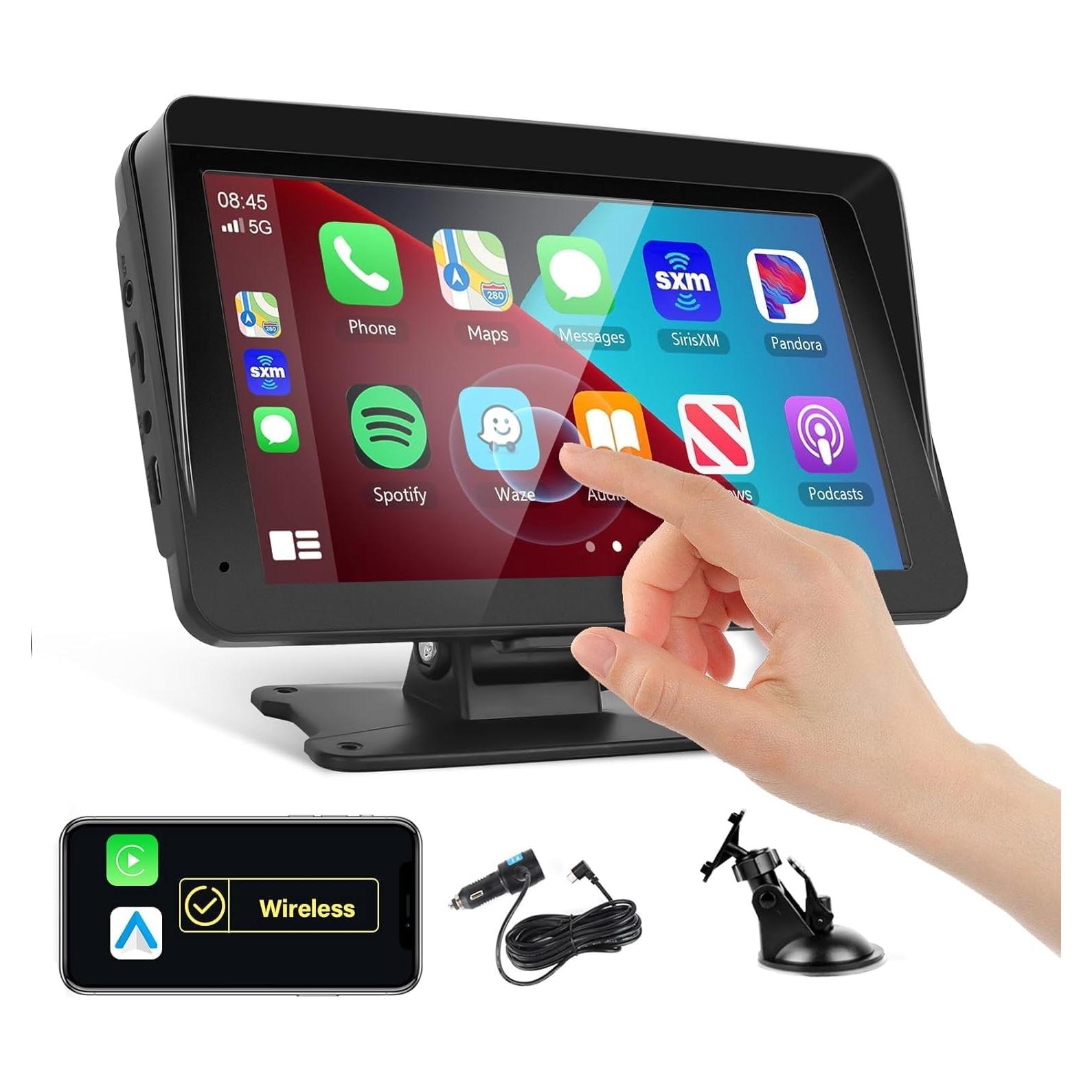 Estéreo de Coche Podofo 7" Bluetooth Carplay Android Auto