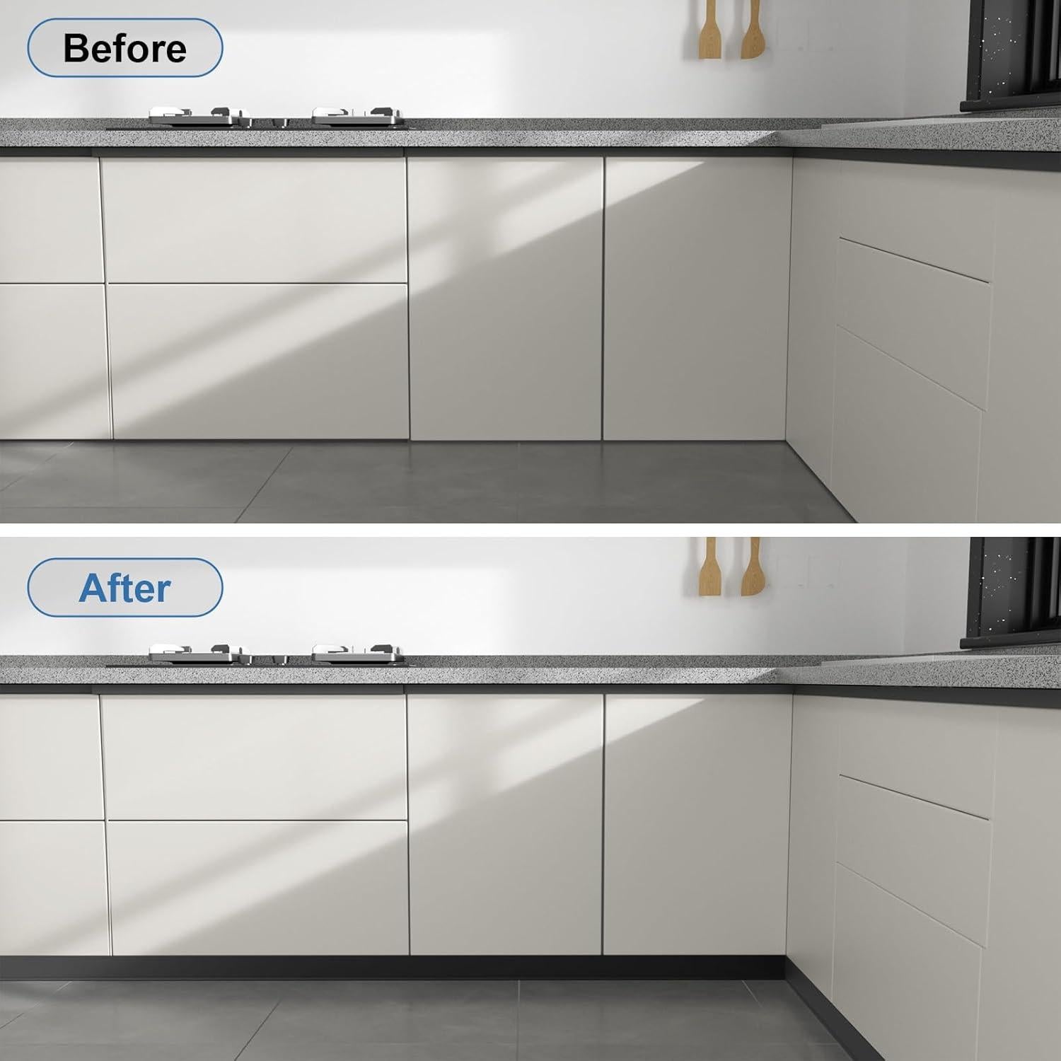 Moldura de Zócalo Autoadhesiva Frantie 1.22m Negro Flexible