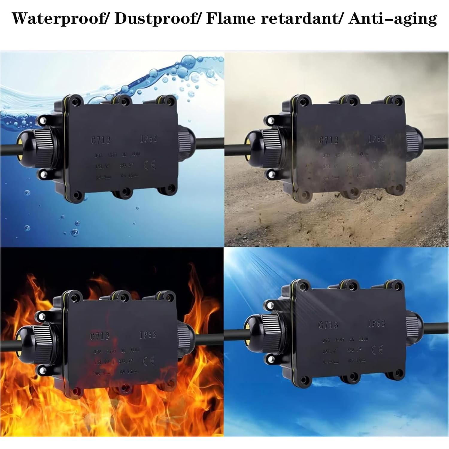 Caja de Conexiones Impermeable IP68 SZFUDIGO 2 Vías 4-15mm