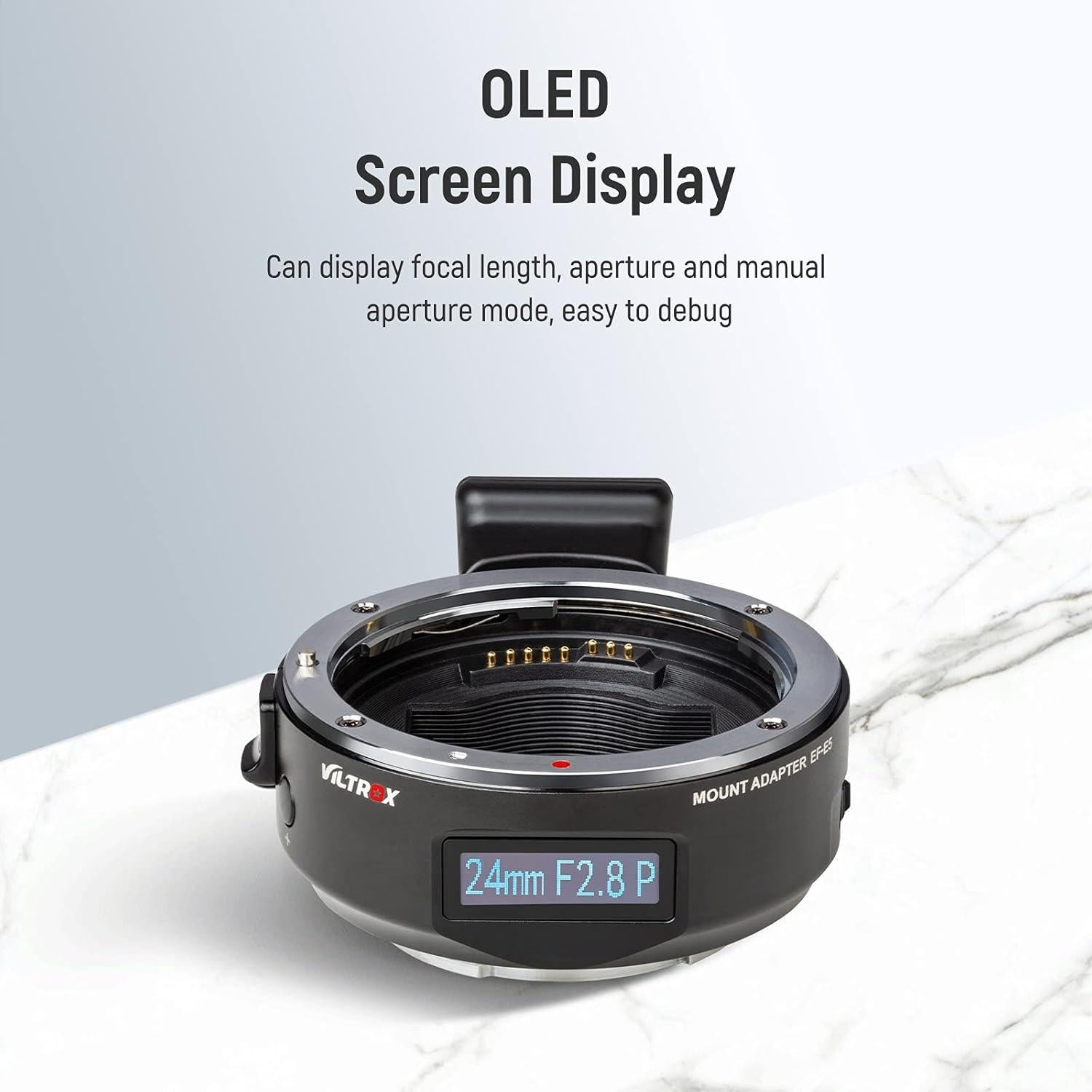 Adaptador de Lente VILTROX EF-E5 para Sony E con Pantalla OLED