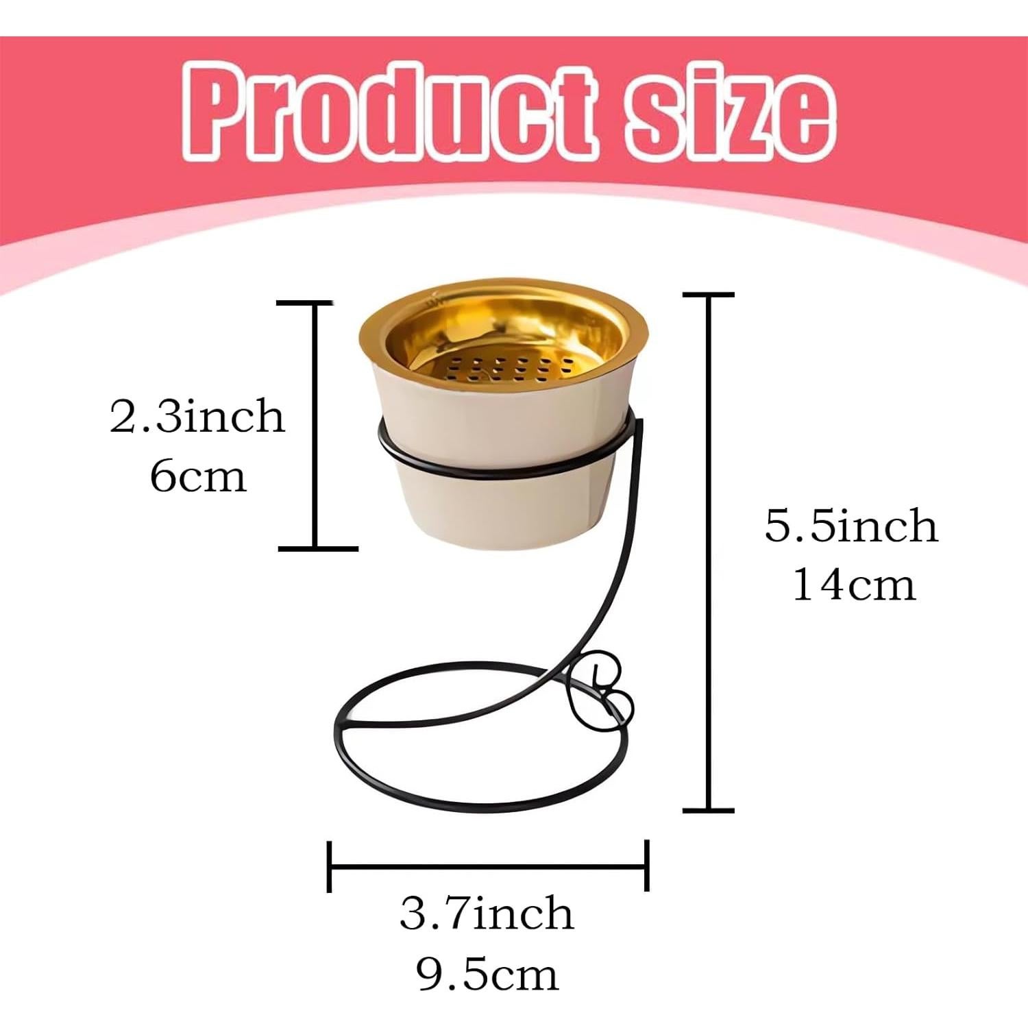 Soporte para conos de incienso Kccsnio cerámica beige 14 cm